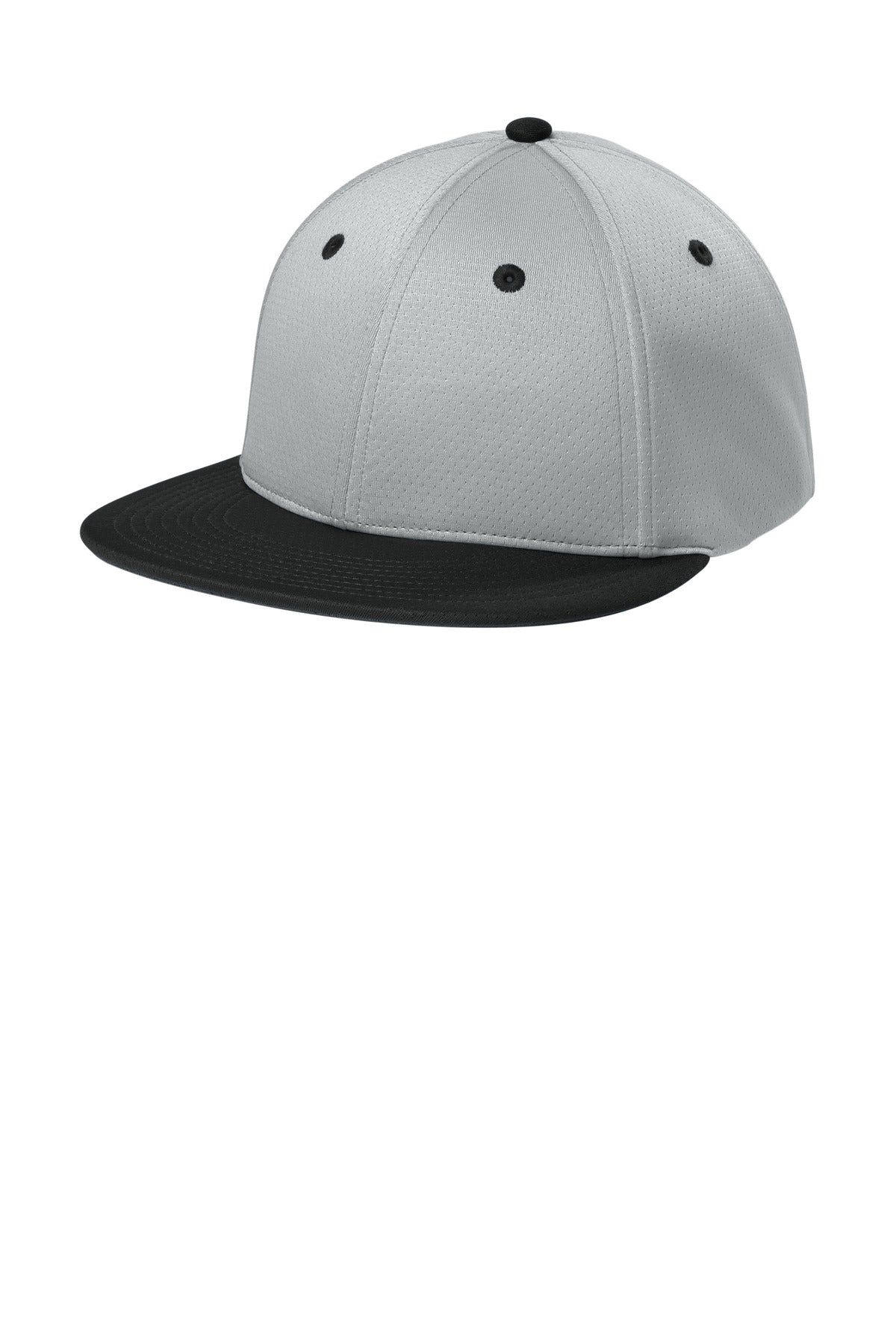 Custom logo Sport-Tek® Impact Mesh Stretch-Tek Cap STC70 in Silver/ Black/ Silver