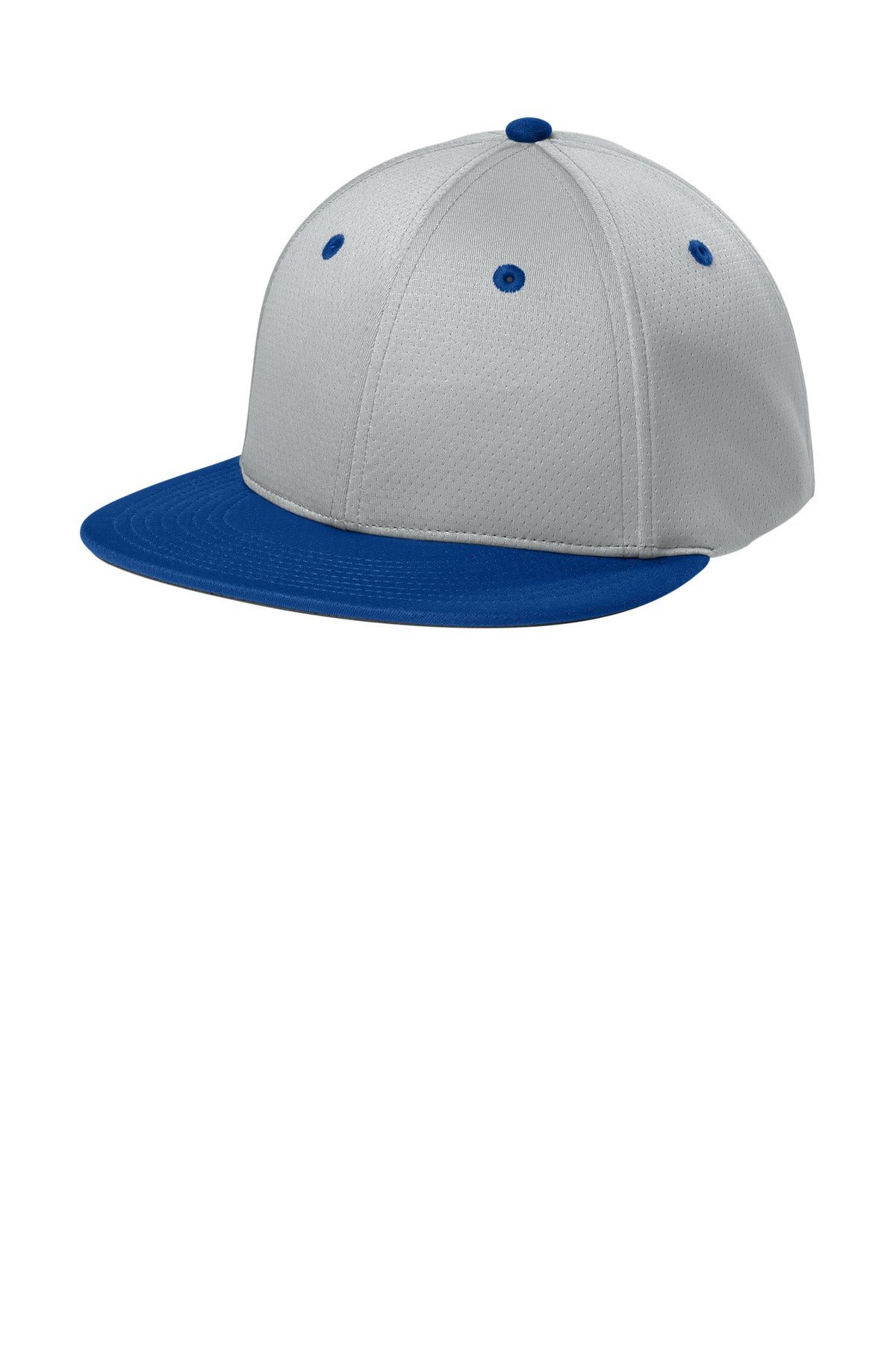 Custom logo Sport-Tek® Impact Mesh Stretch-Tek Cap STC70 in Silver/ True Royal/ Silver