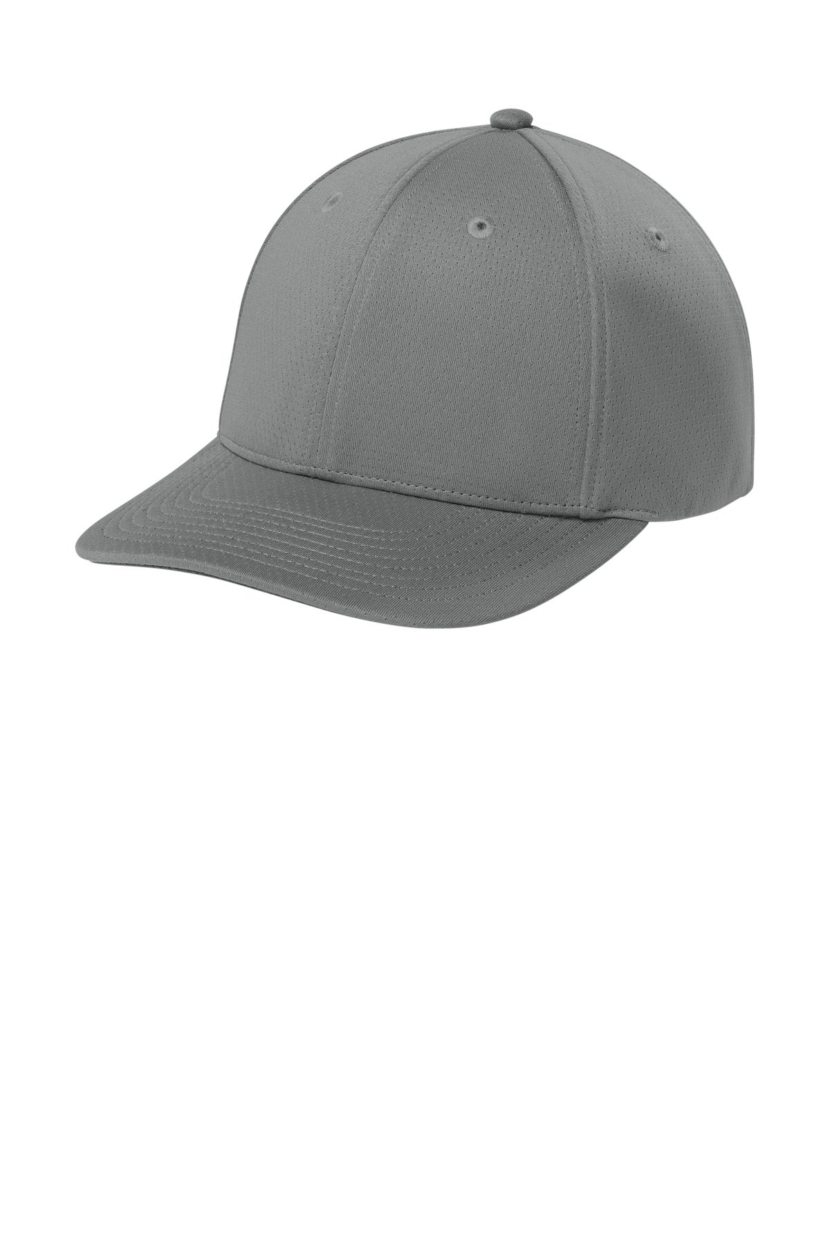 Custom logo Sport-Tek® Impact Mesh Stretch-Tek Adjustable Cap STC71 in Grey Concrete