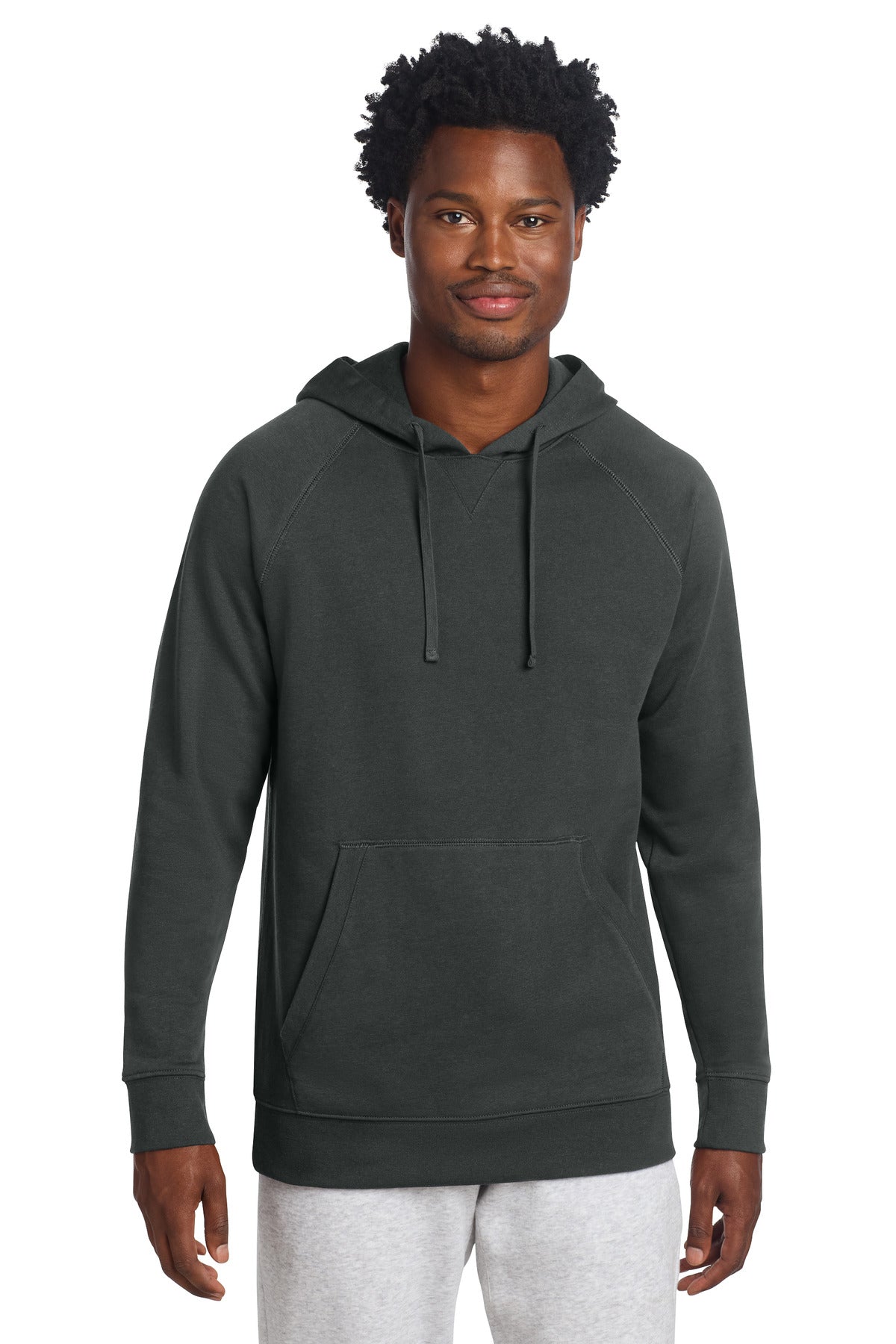Custom logo Sport-Tek® Drive Fleece Pullover Hoodie STF200 in Charcoal Grey