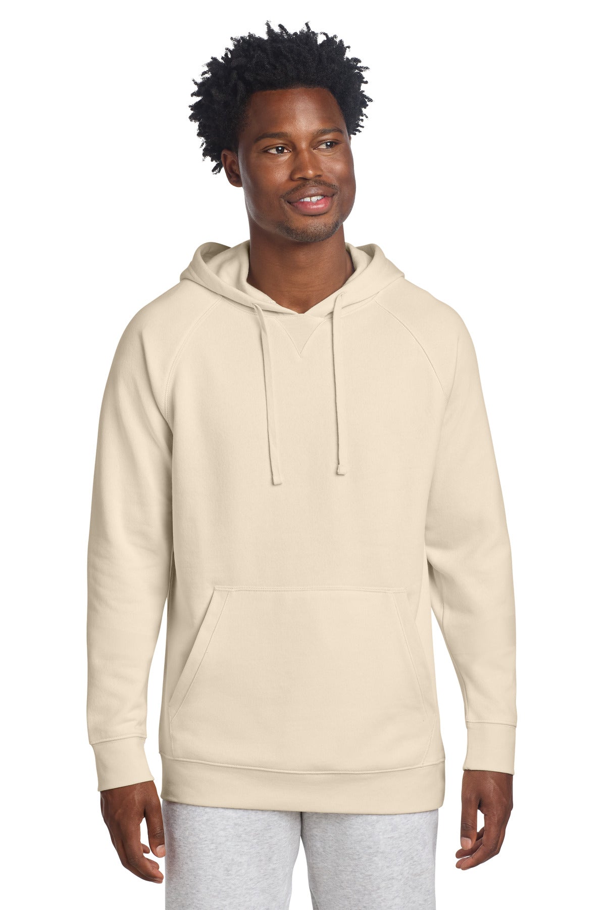 Custom logo Sport-Tek® Drive Fleece Pullover Hoodie STF200 in Ecru
