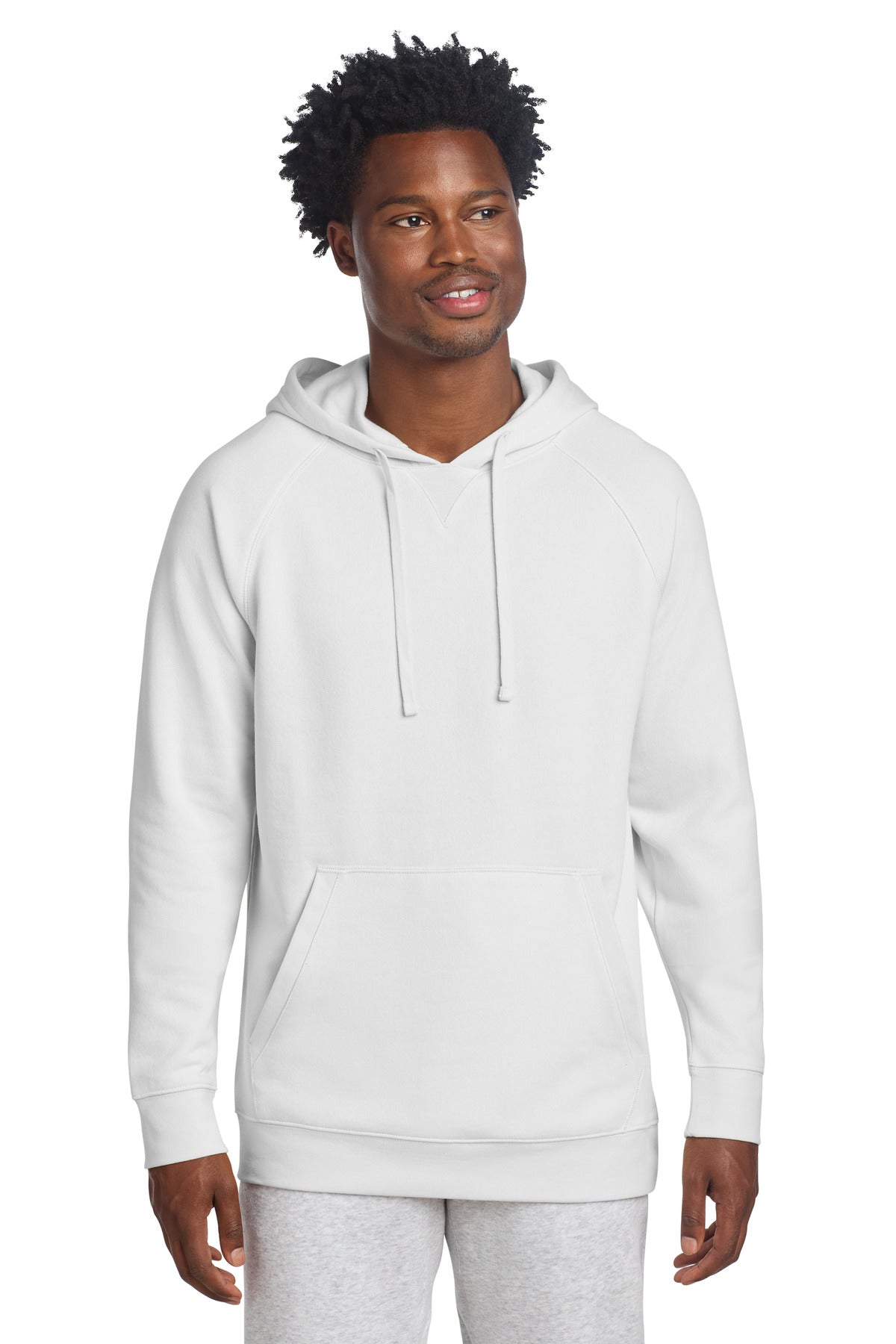 Custom logo Sport-Tek® Drive Fleece Pullover Hoodie STF200 in White