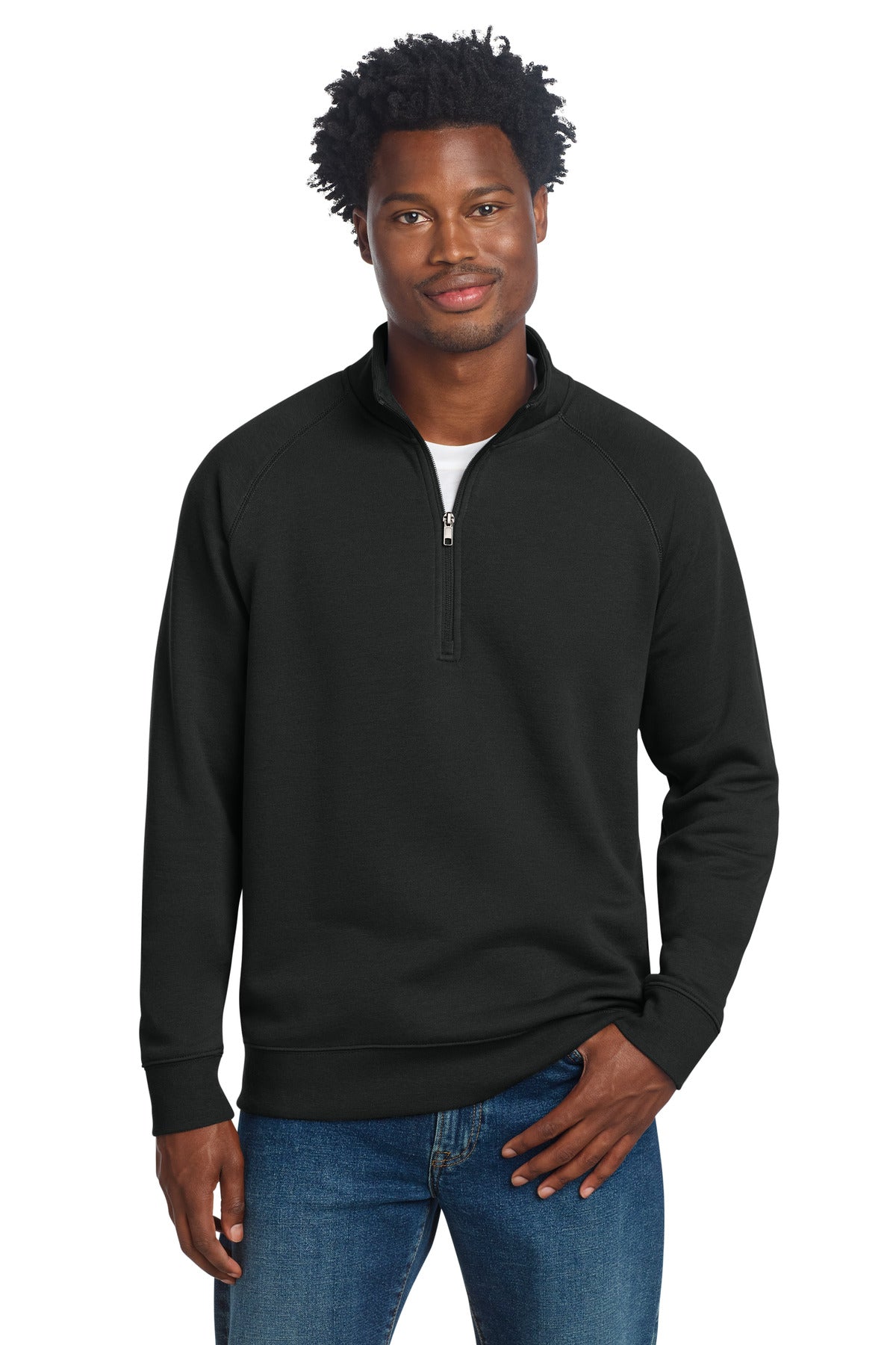 Custom logo Sport-Tek® Drive Fleece 1/4-Zip Pullover STF202 in Black