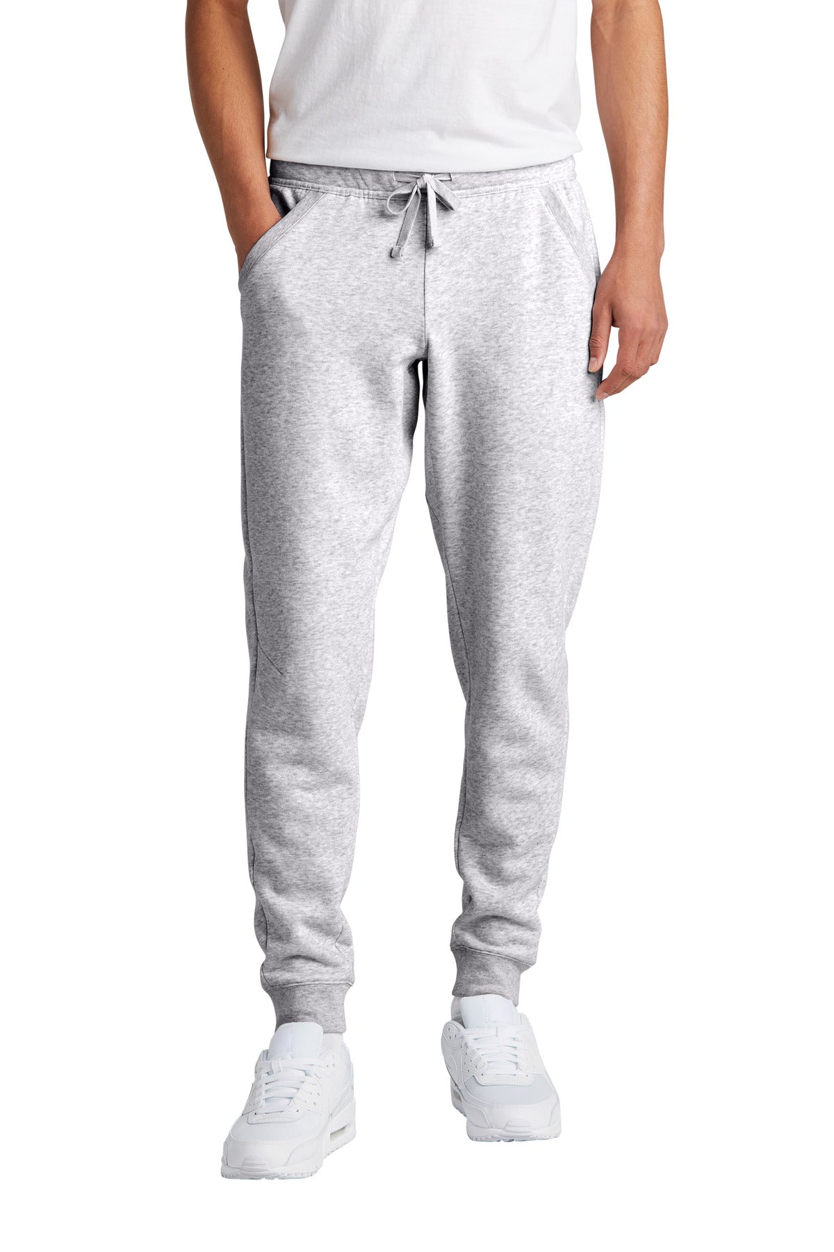 Custom logo Sport-Tek® Drive Fleece Jogger STF204 in Athletic Heather