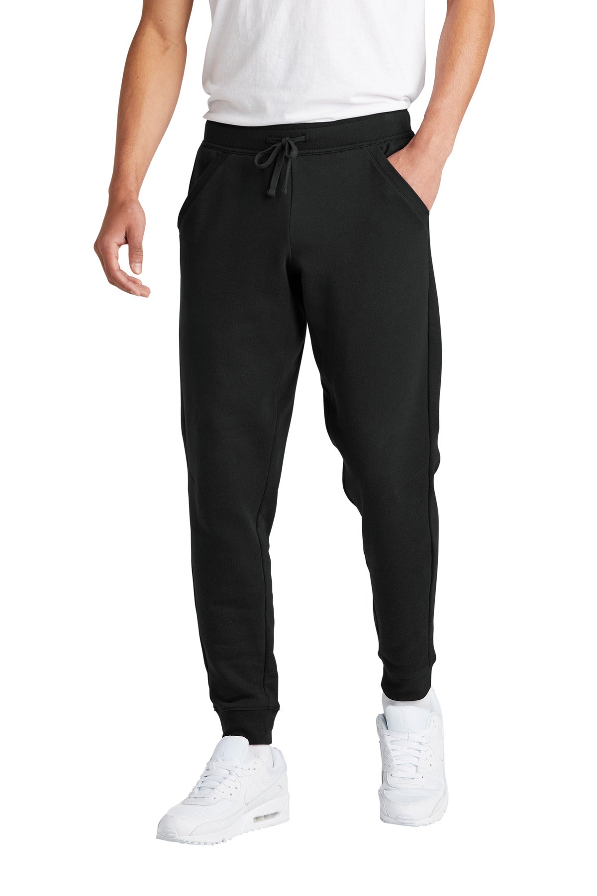 Custom logo Sport-Tek® Drive Fleece Jogger STF204 in Black