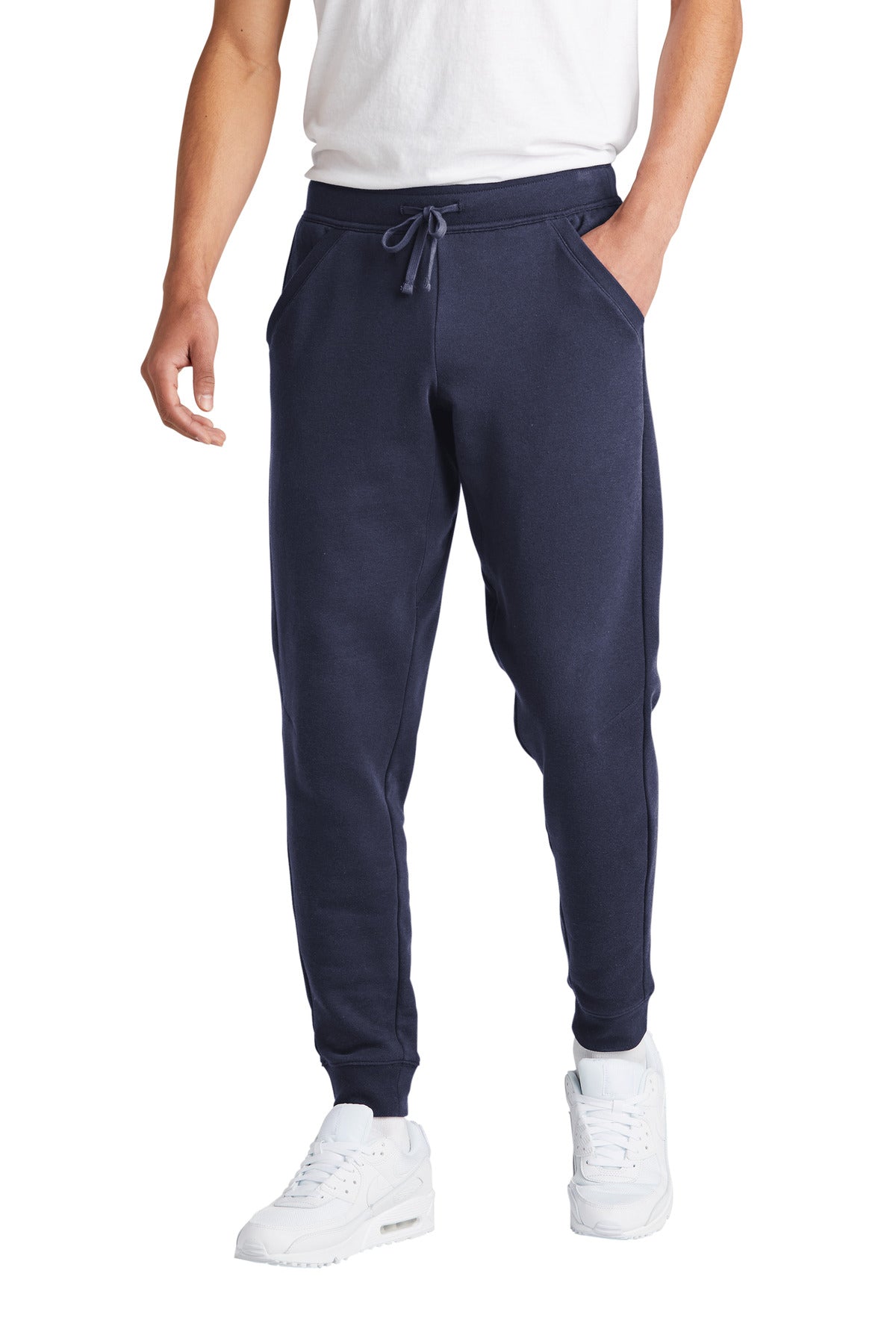 Custom logo Sport-Tek® Drive Fleece Jogger STF204 in True Navy