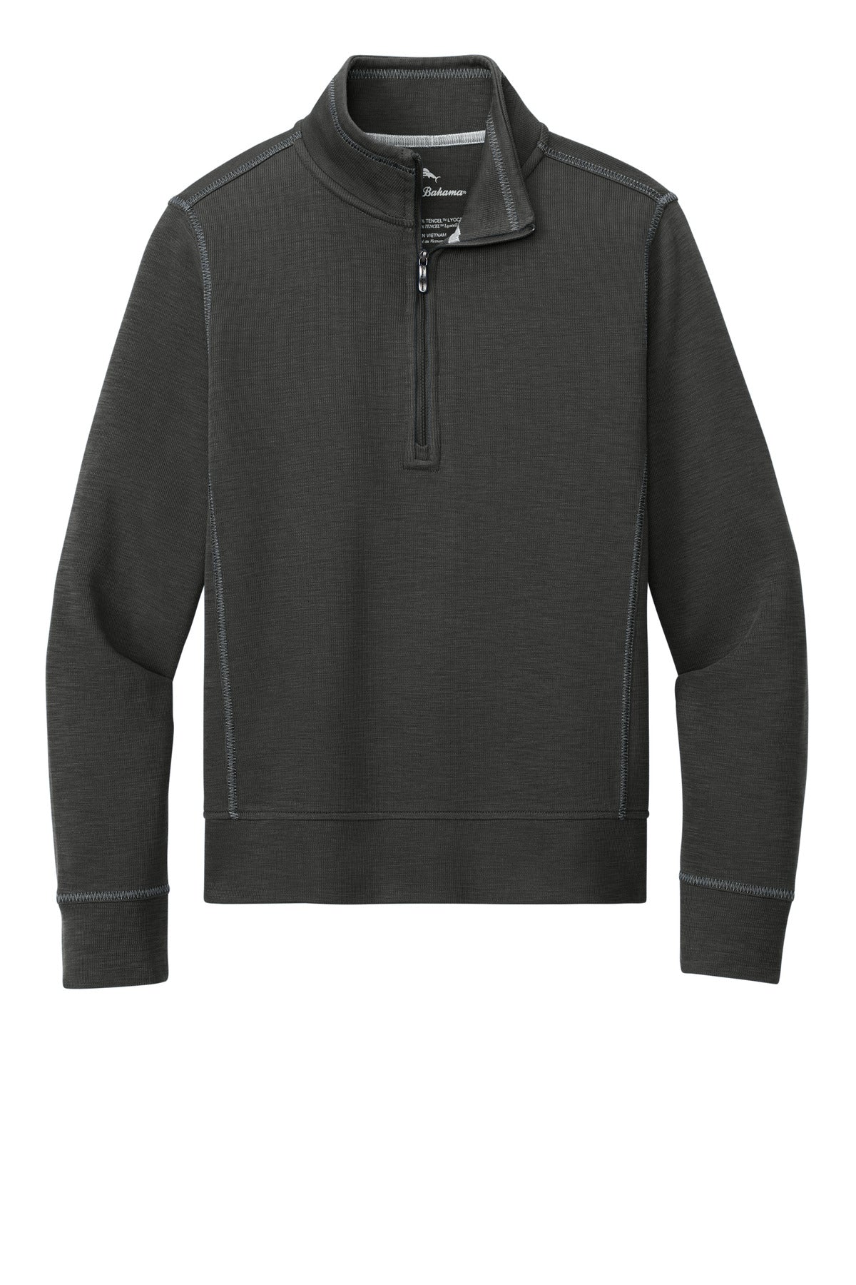 Custom logo Tommy Bahama® Women's Coconut Bay 1/2-Zip SW222350TB in Black