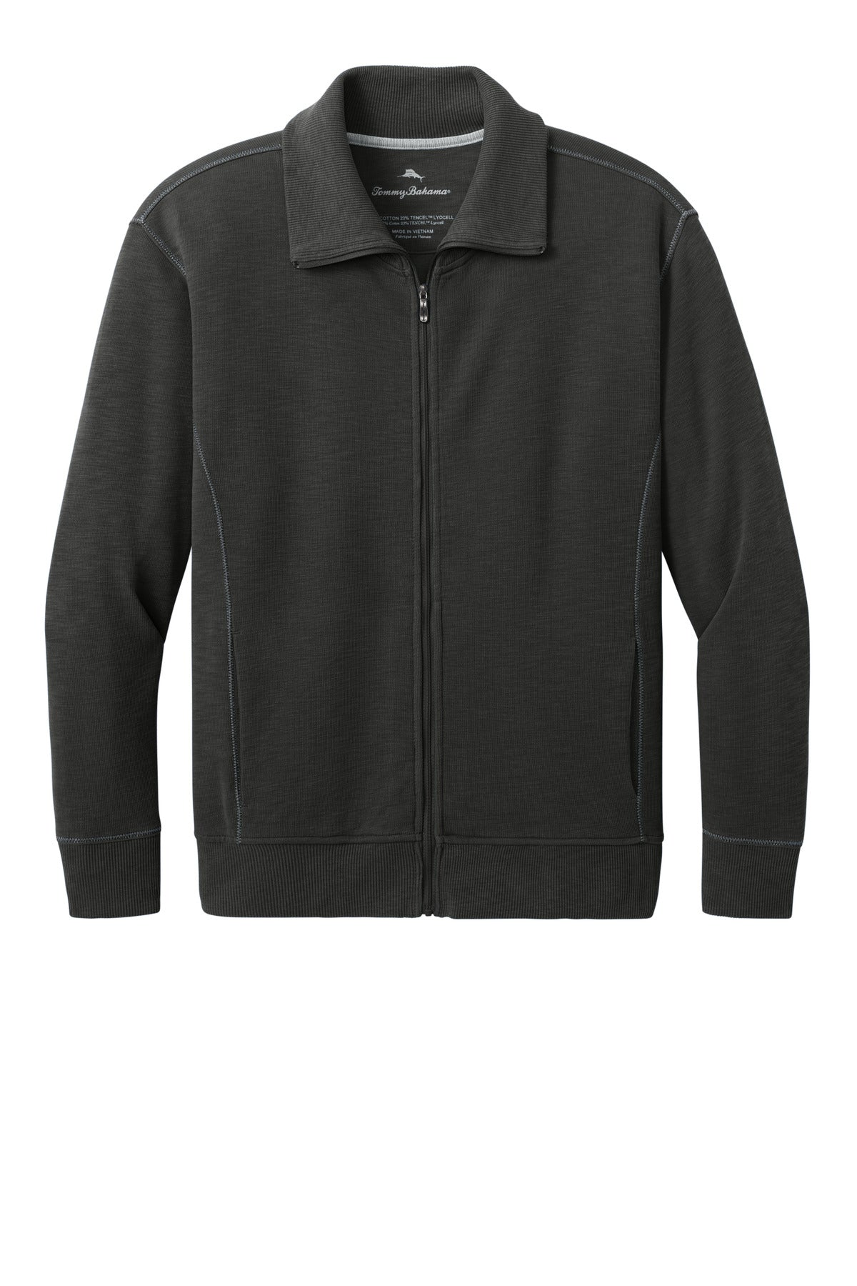 Custom logo Tommy Bahama® Women's Coconut Bay Full-Zip SW222374TB in Black