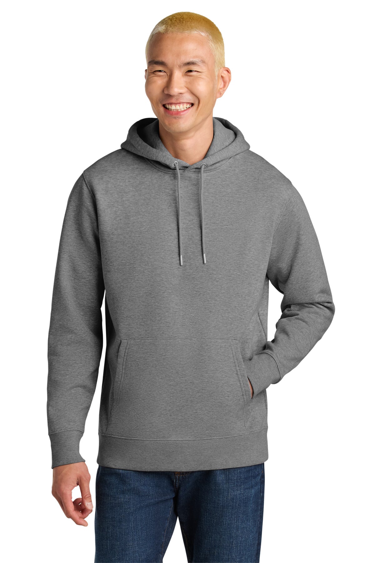 Custom logo Stanley/Stella Unisex Cruiser 2.0 Hooded Sweatshirt SXU003 in Mid Heather Grey
