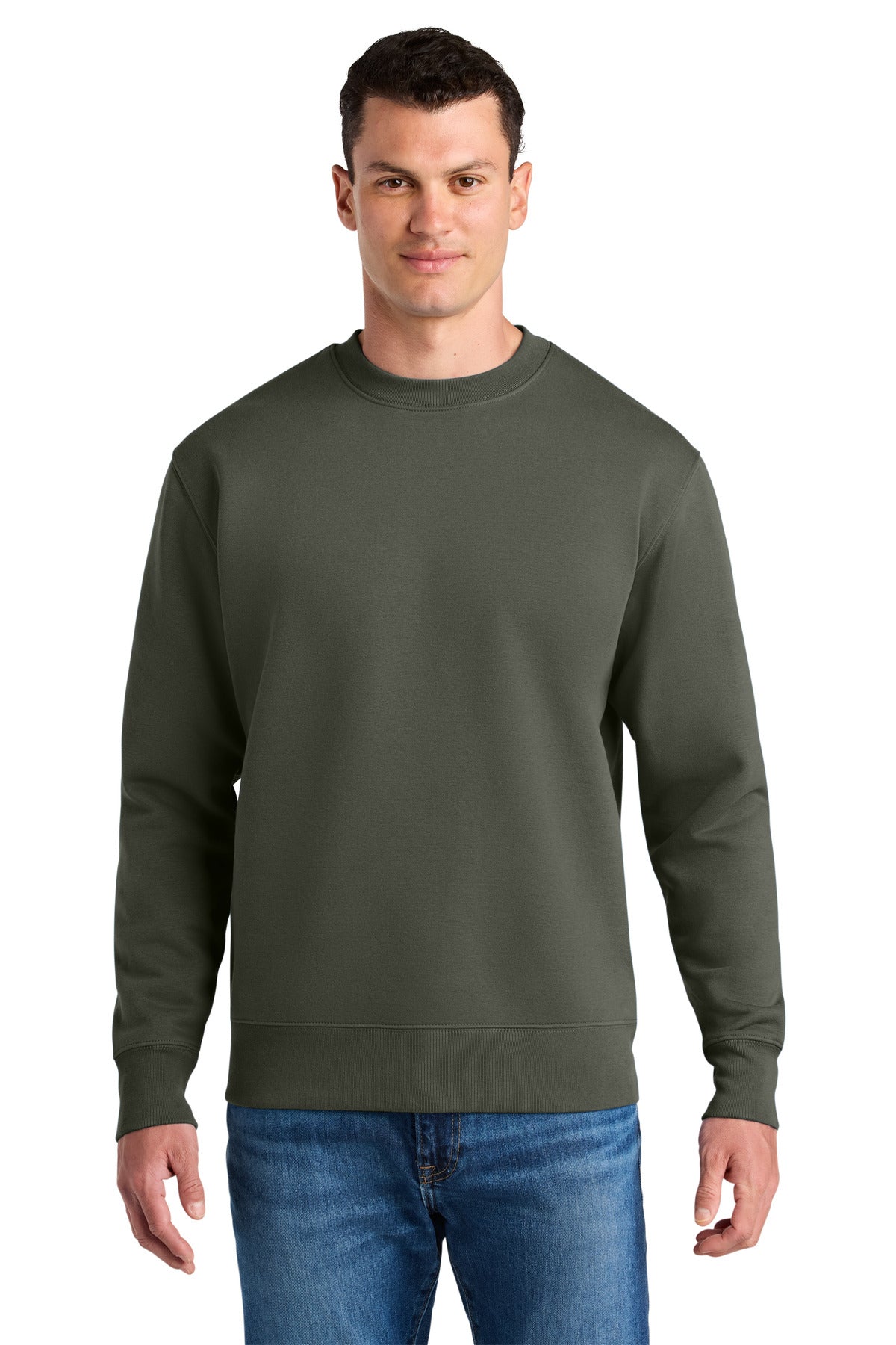 Custom logo Stanley/Stella® Unisex Changer 2.0 Crewneck Sweatshirt SXU004 in Khaki Green