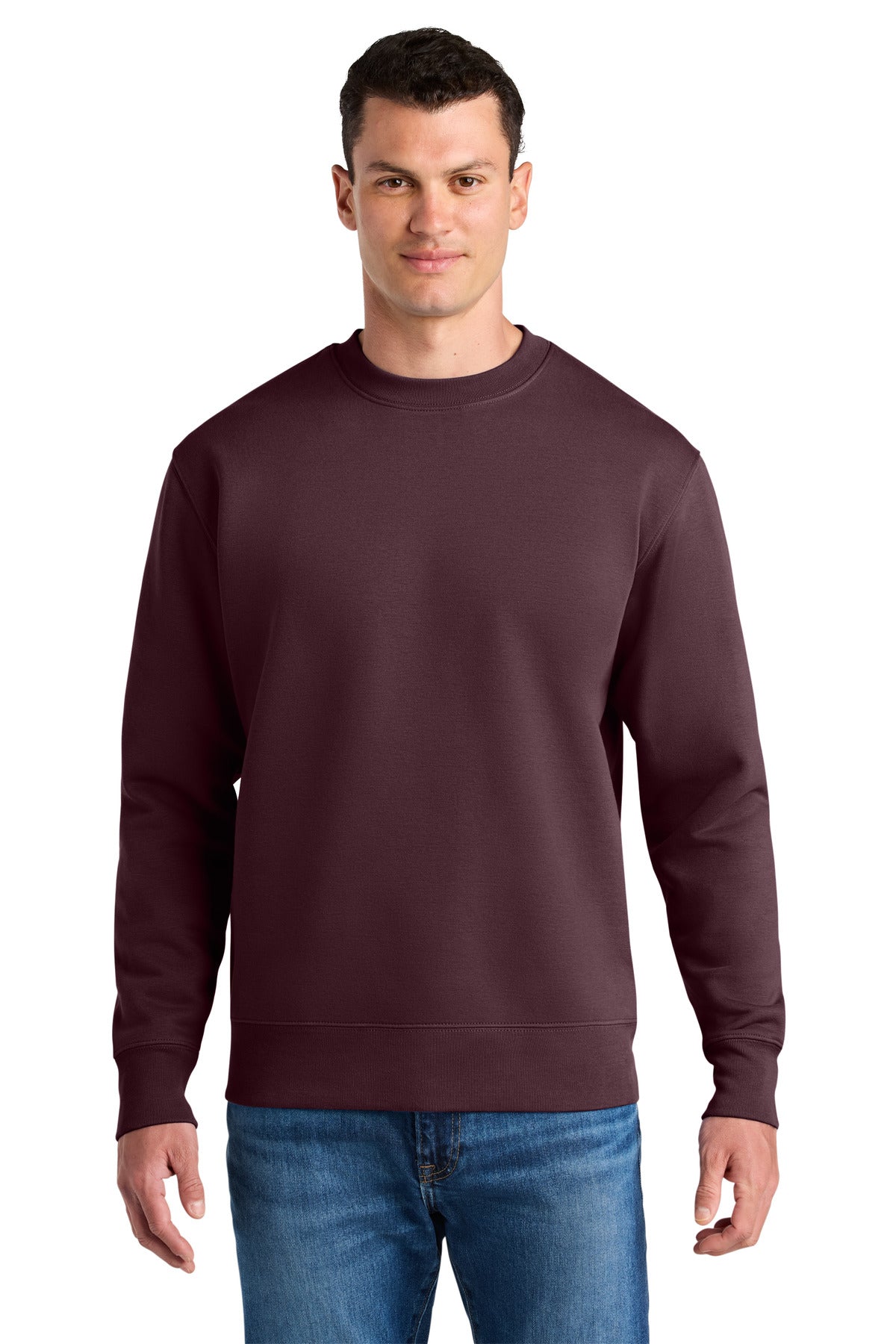 Custom logo Stanley/Stella® Unisex Changer 2.0 Crewneck Sweatshirt SXU004 in Red Brown