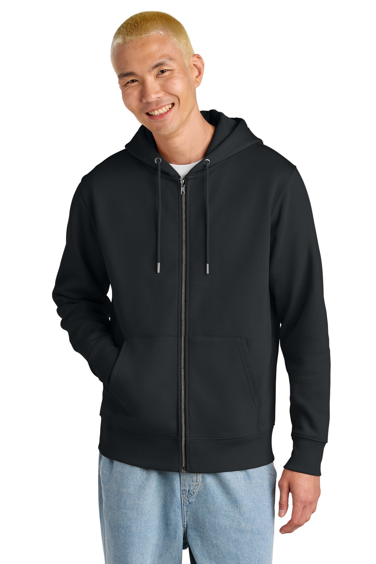 Custom logo Stanley/Stella® Unisex Cultivator 2.0 Full-Zip Hooded Sweatshirt SXU005 in Black