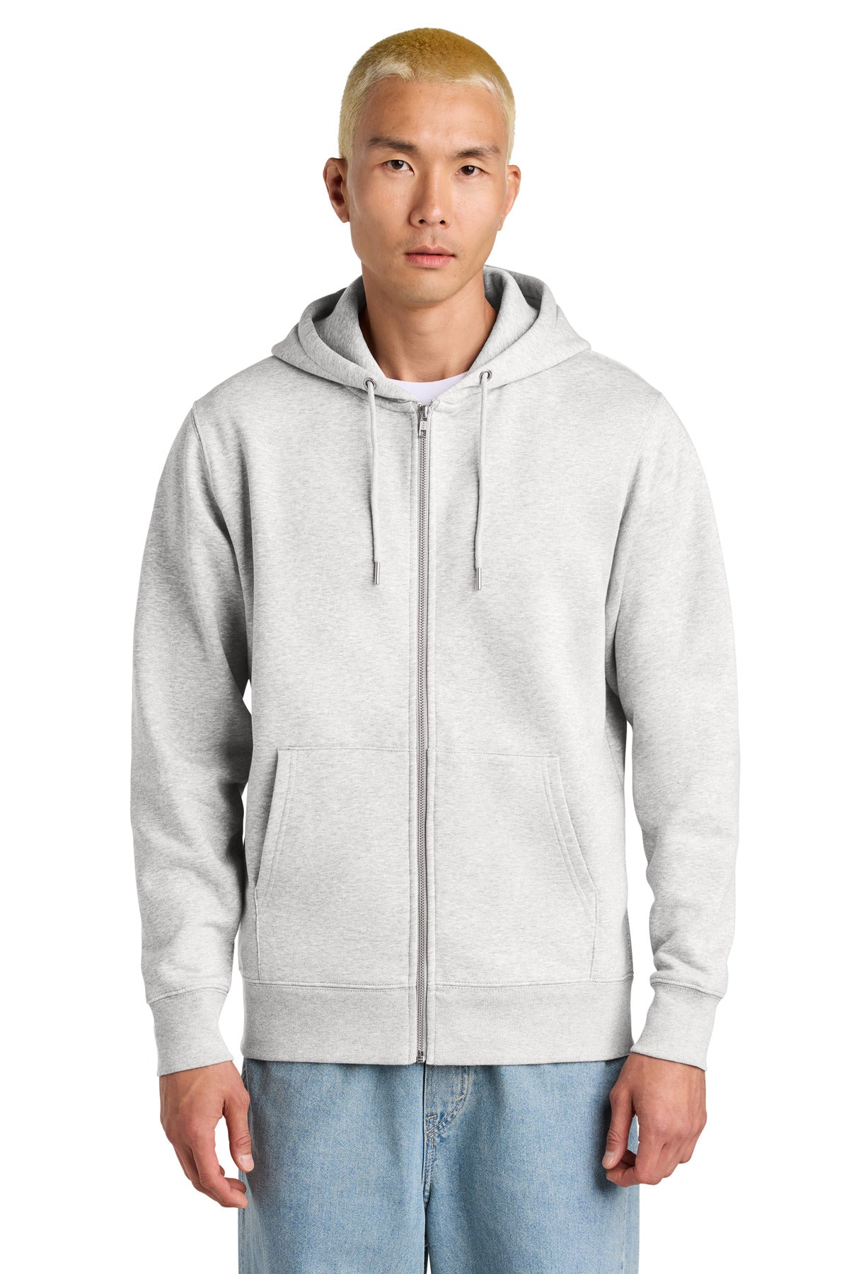 Custom logo Stanley/Stella® Unisex Cultivator 2.0 Full-Zip Hooded Sweatshirt SXU005 in Cool Heather Grey