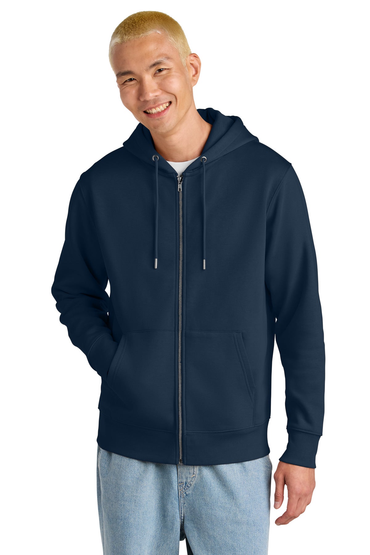 Custom logo Stanley/Stella® Unisex Cultivator 2.0 Full-Zip Hooded Sweatshirt SXU005 in French Navy