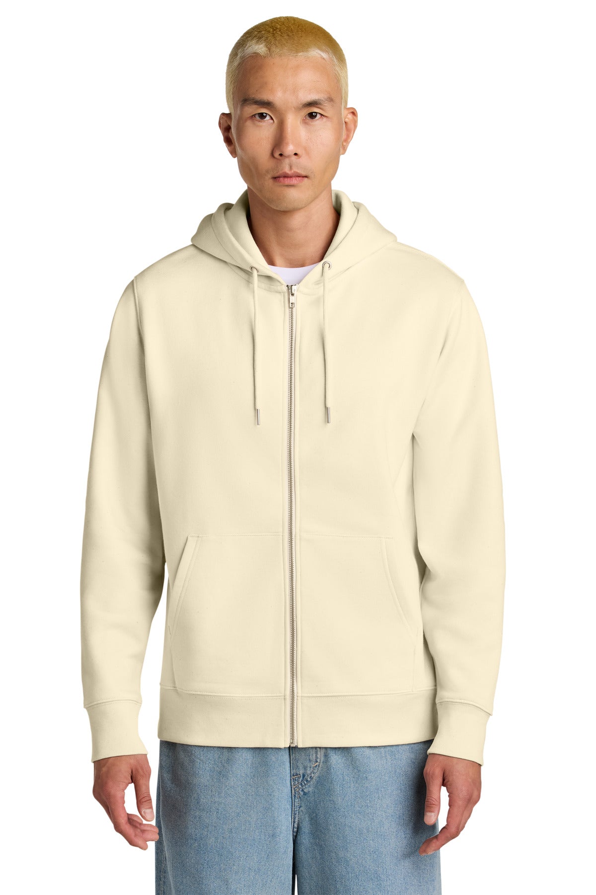 Custom logo Stanley/Stella® Unisex Cultivator 2.0 Full-Zip Hooded Sweatshirt SXU005 in Natural Raw