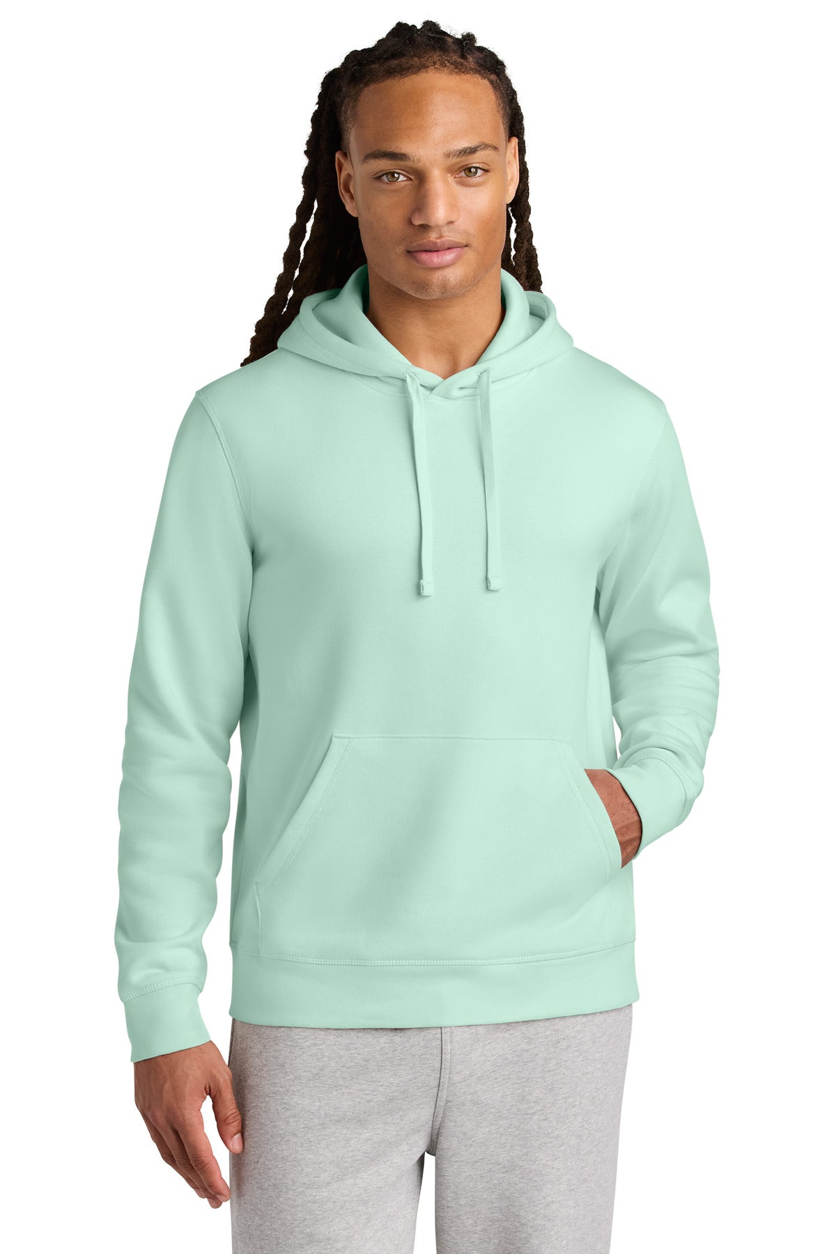 Custom logo Stanley/Stella® Unisex Drummer 2.0 Hooded Sweatshirt SXU009 in Caribbean Blue