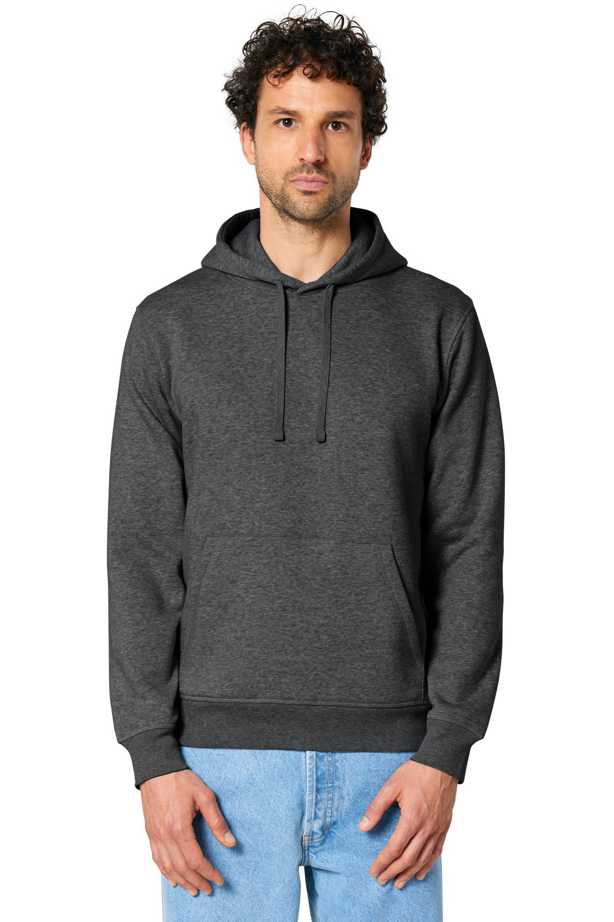 Custom logo Stanley/Stella® Unisex Drummer 2.0 Hooded Sweatshirt SXU009 in Dark Heather Grey