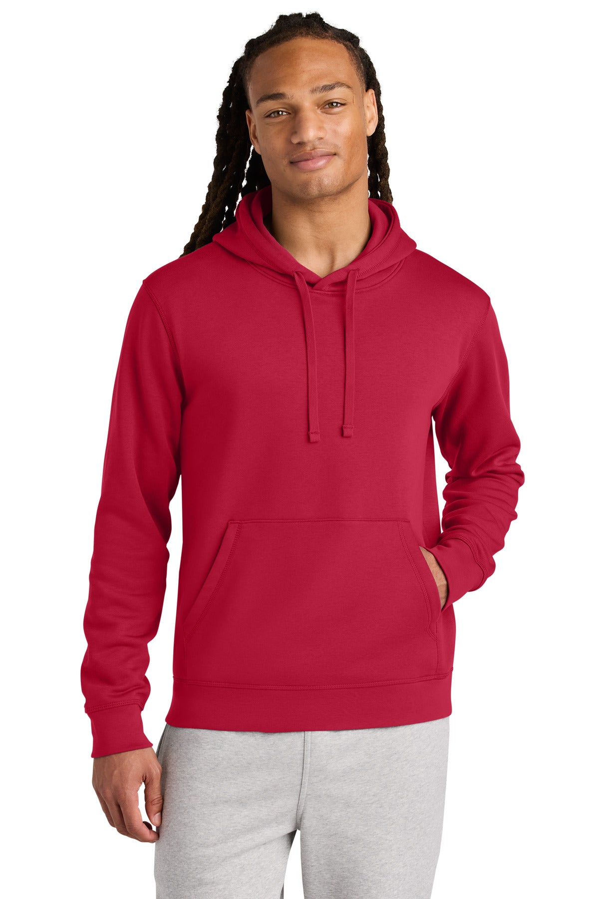 Custom logo Stanley/Stella® Unisex Drummer 2.0 Hooded Sweatshirt SXU009 in Red