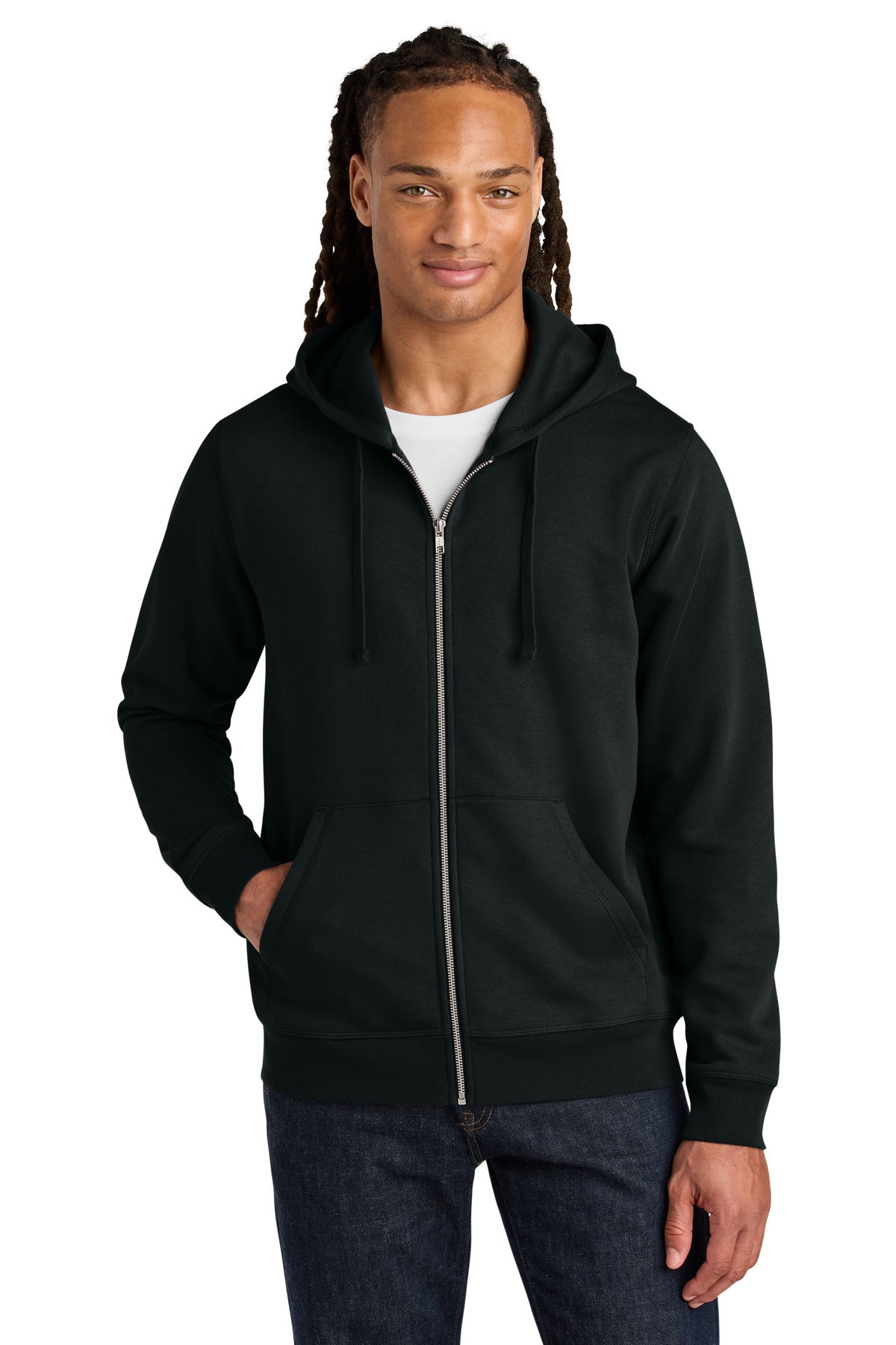 Custom logo Stanley/Stella® Unisex Mixer Full-Zip Hooded Sweatshirt SXU011 in Black