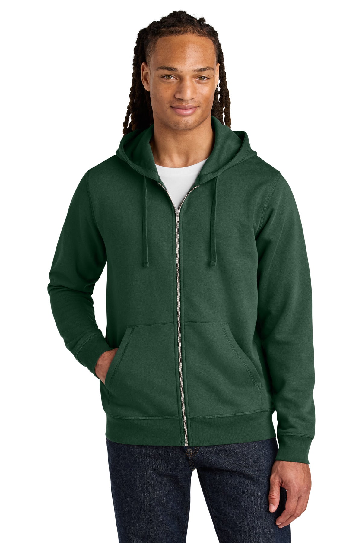 Custom logo Stanley/Stella® Unisex Mixer Full-Zip Hooded Sweatshirt SXU011 in Bottle Green