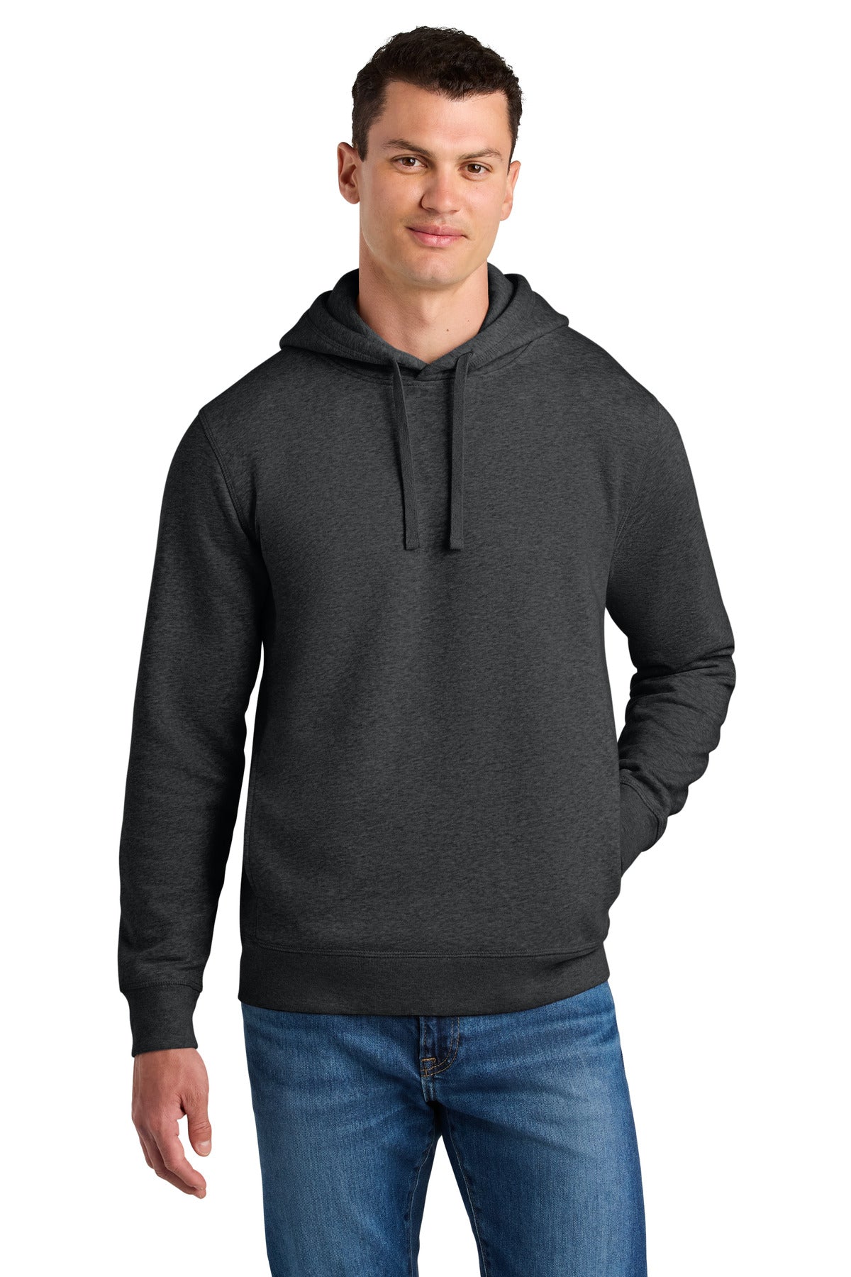 Custom logo Stanley/Stella® Unisex Sounder Hooded Sweatshirt SXU012 in Dark Heather Grey