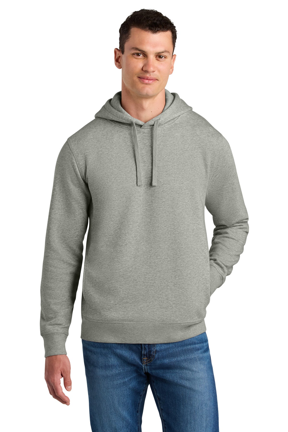 Custom logo Stanley/Stella® Unisex Sounder Hooded Sweatshirt SXU012 in Heather Grey