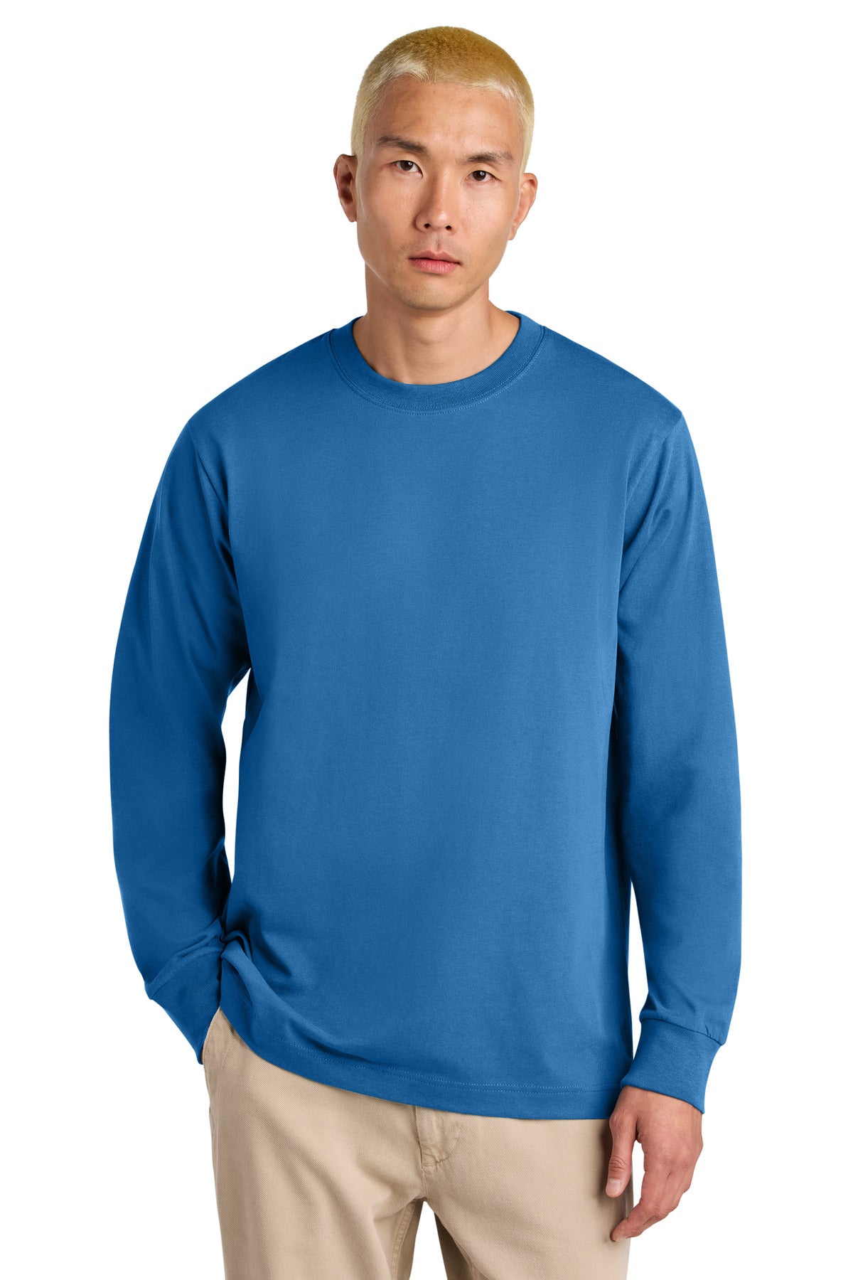Custom logo Stanley/Stella® Unisex Freestyler Heavyweight Long Sleeve Tee SXU023 in Mindful Blue