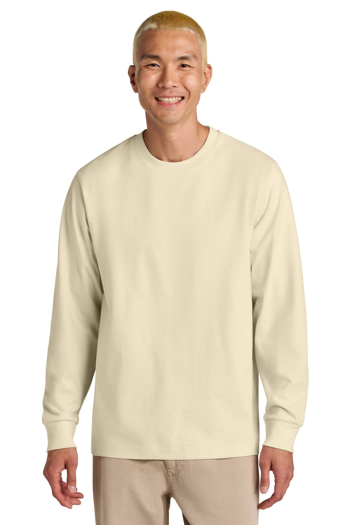 Custom logo Stanley/Stella® Unisex Freestyler Heavyweight Long Sleeve Tee SXU023 in Natural Raw