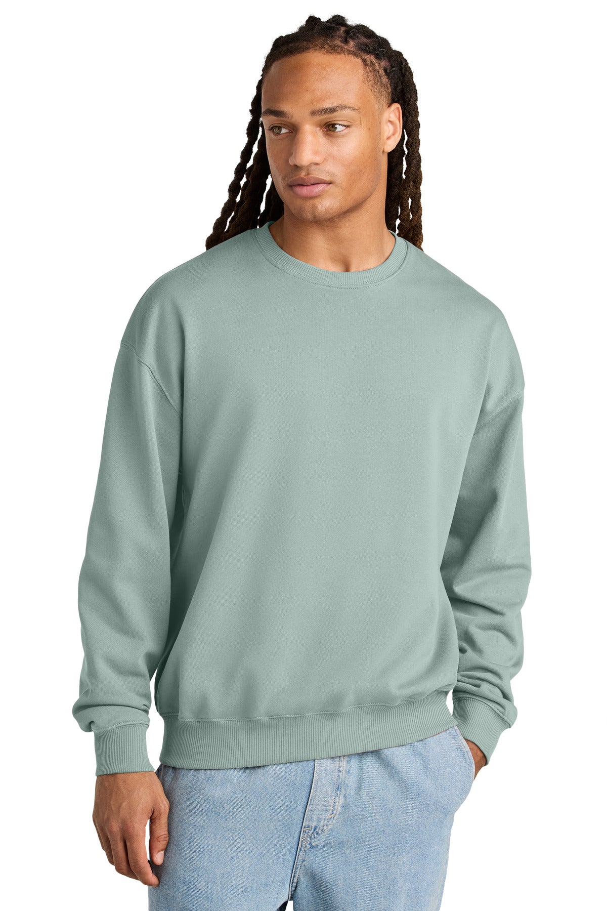 Custom logo Stanley/Stella® Unisex Ledger Dry Crewneck Sweatshirt SXU029 in Aloe