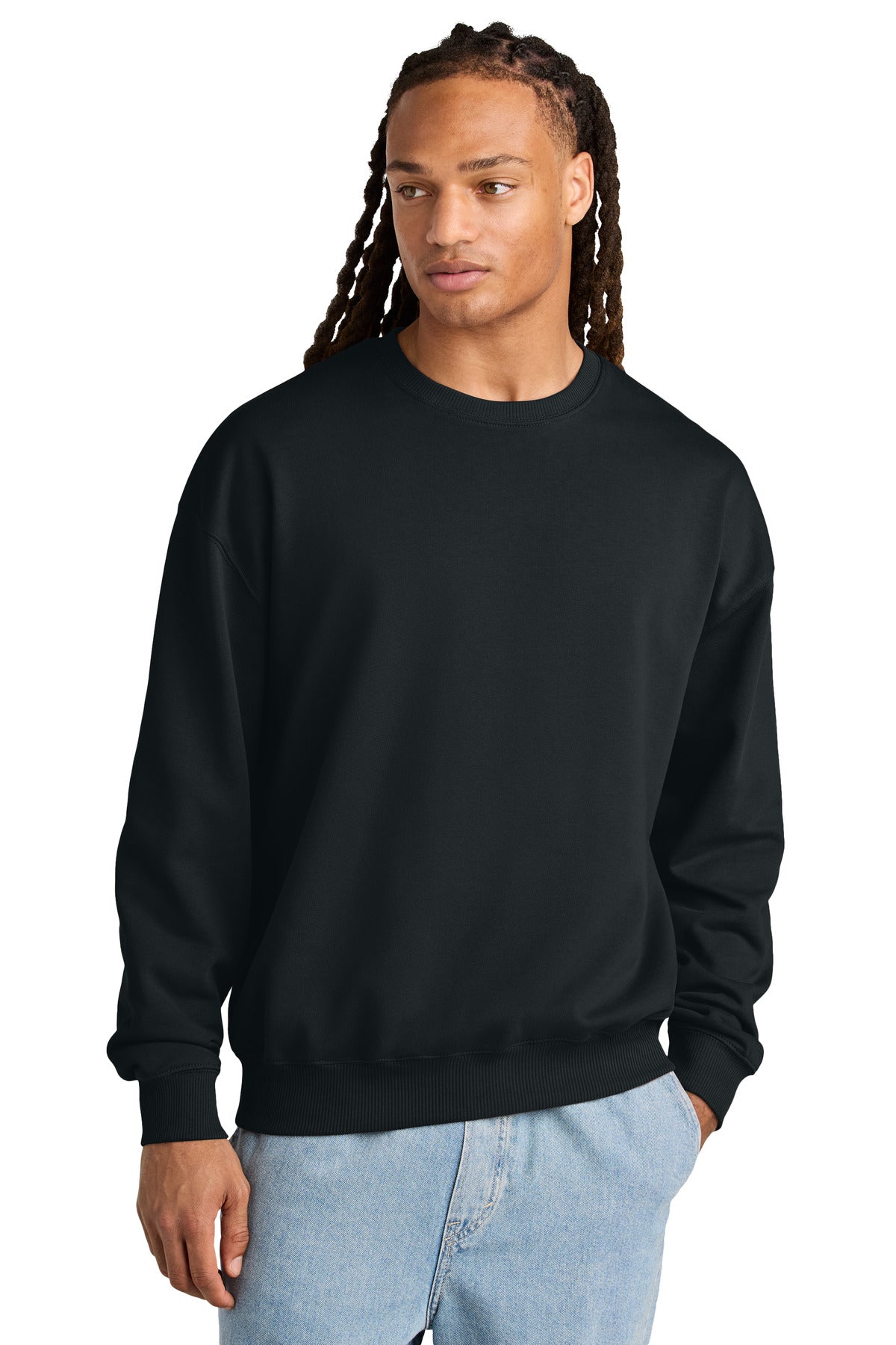 Custom logo Stanley/Stella® Unisex Ledger Dry Crewneck Sweatshirt SXU029 in Black
