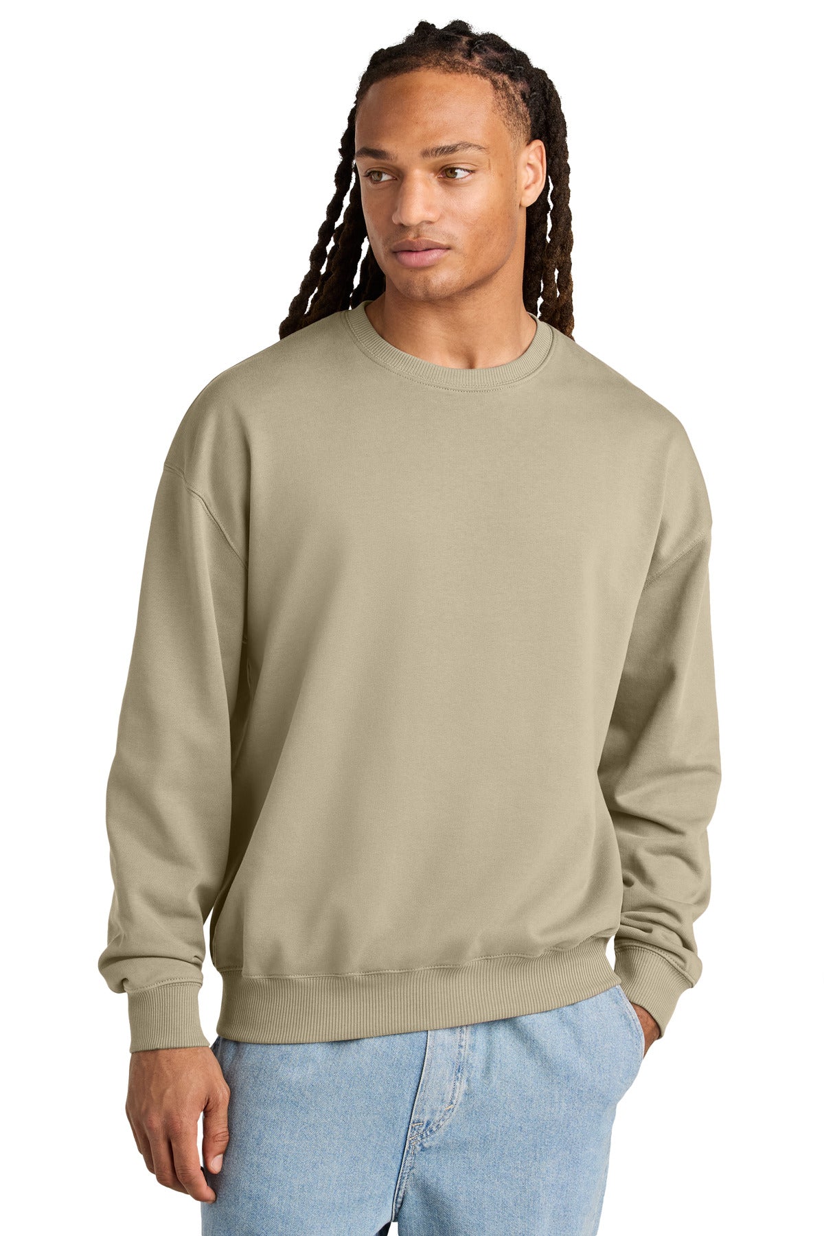 Custom logo Stanley/Stella® Unisex Ledger Dry Crewneck Sweatshirt SXU029 in Desert Dust