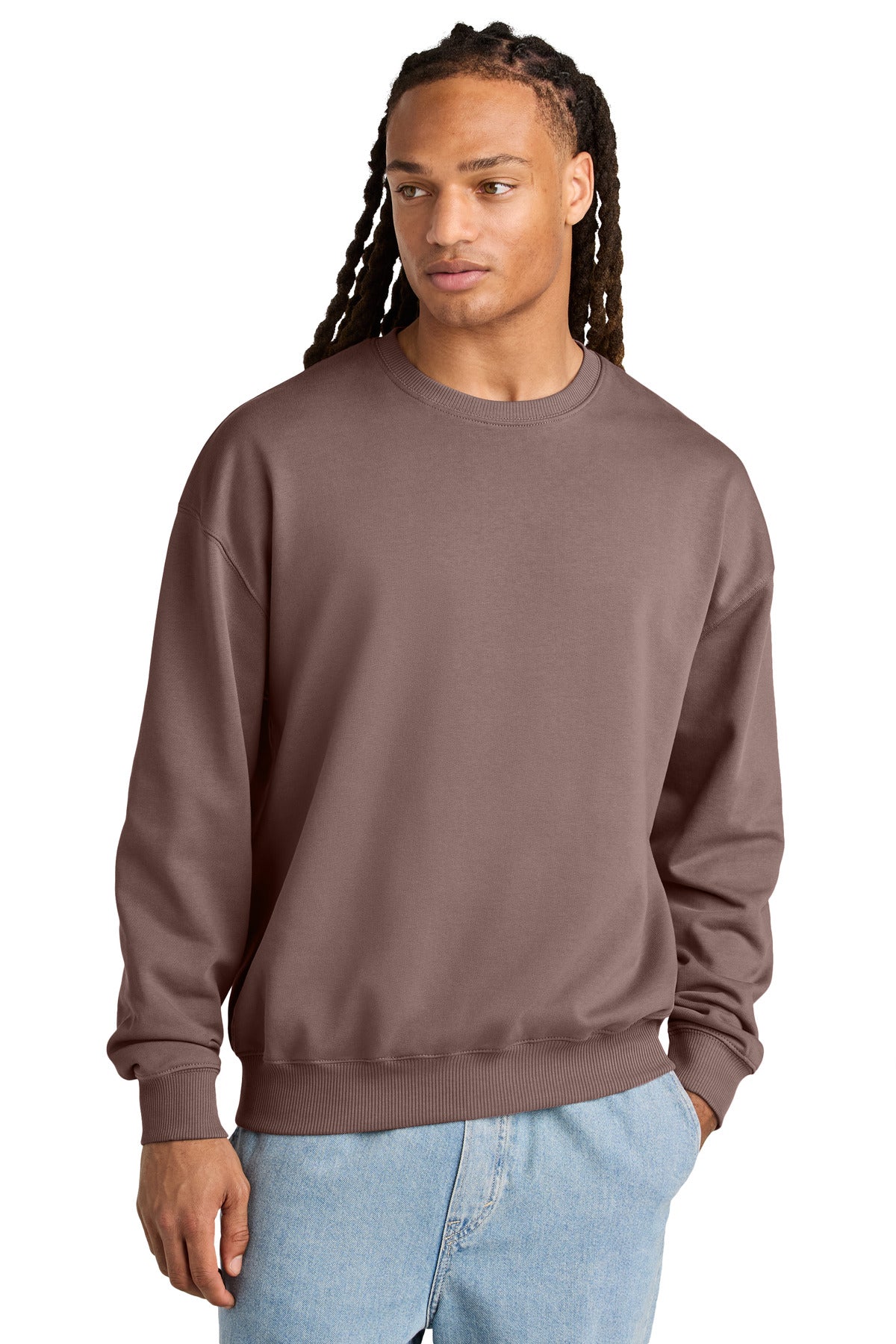 Custom logo Stanley/Stella® Unisex Ledger Dry Crewneck Sweatshirt SXU029 in Kaffa Coffee