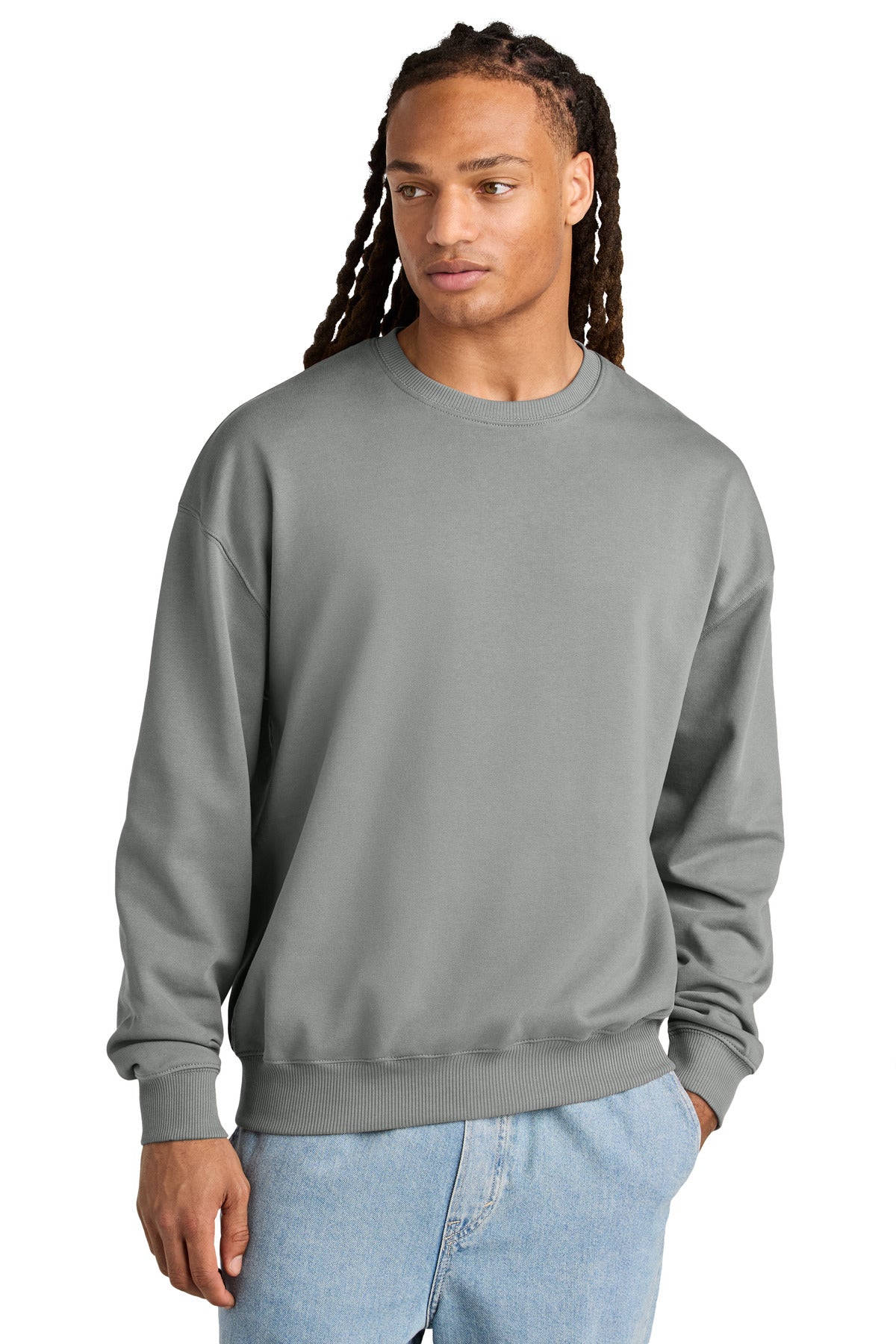 Custom logo Stanley/Stella® Unisex Ledger Dry Crewneck Sweatshirt SXU029 in Misty Grey