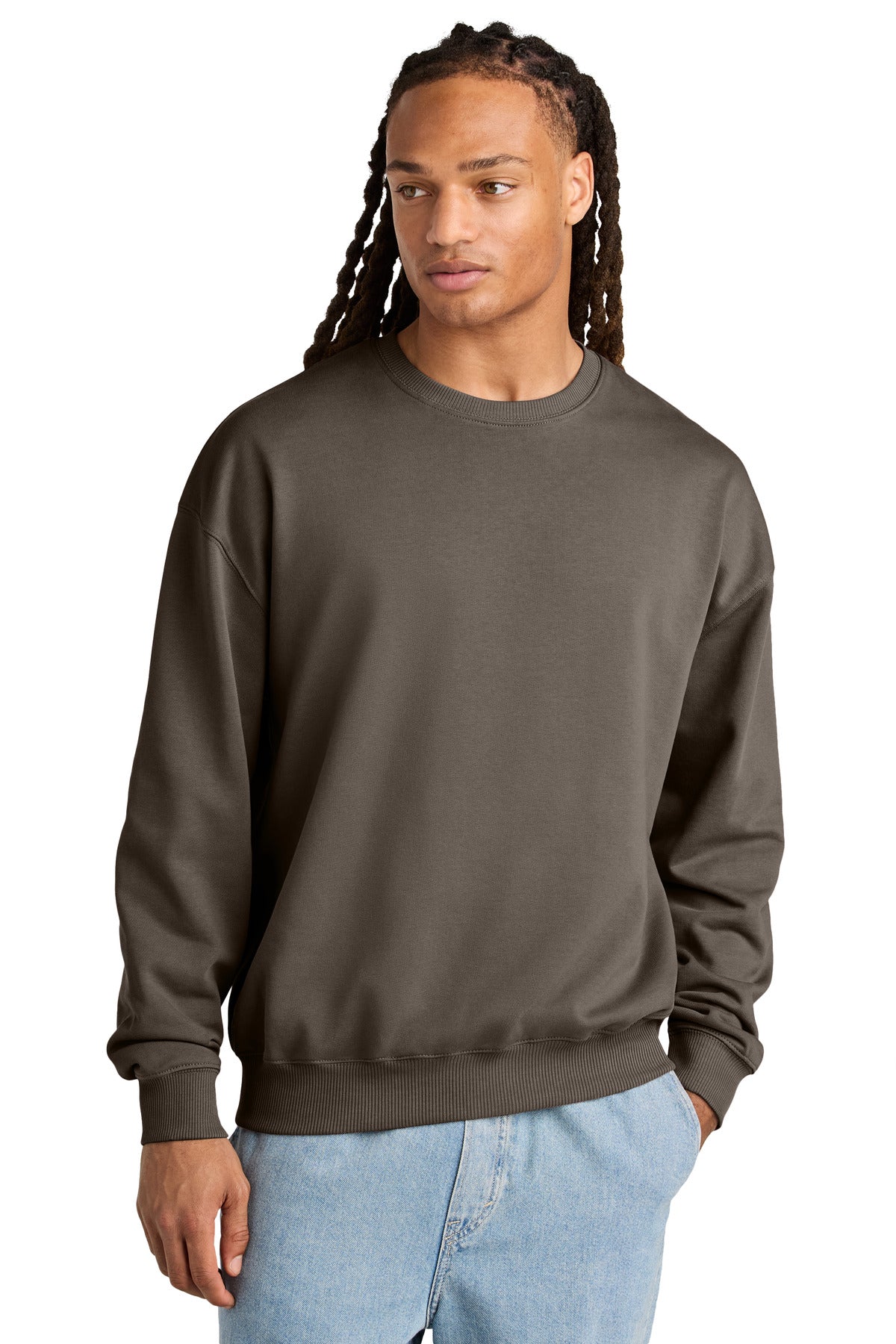 Custom logo Stanley/Stella® Unisex Ledger Dry Crewneck Sweatshirt SXU029 in Mocha