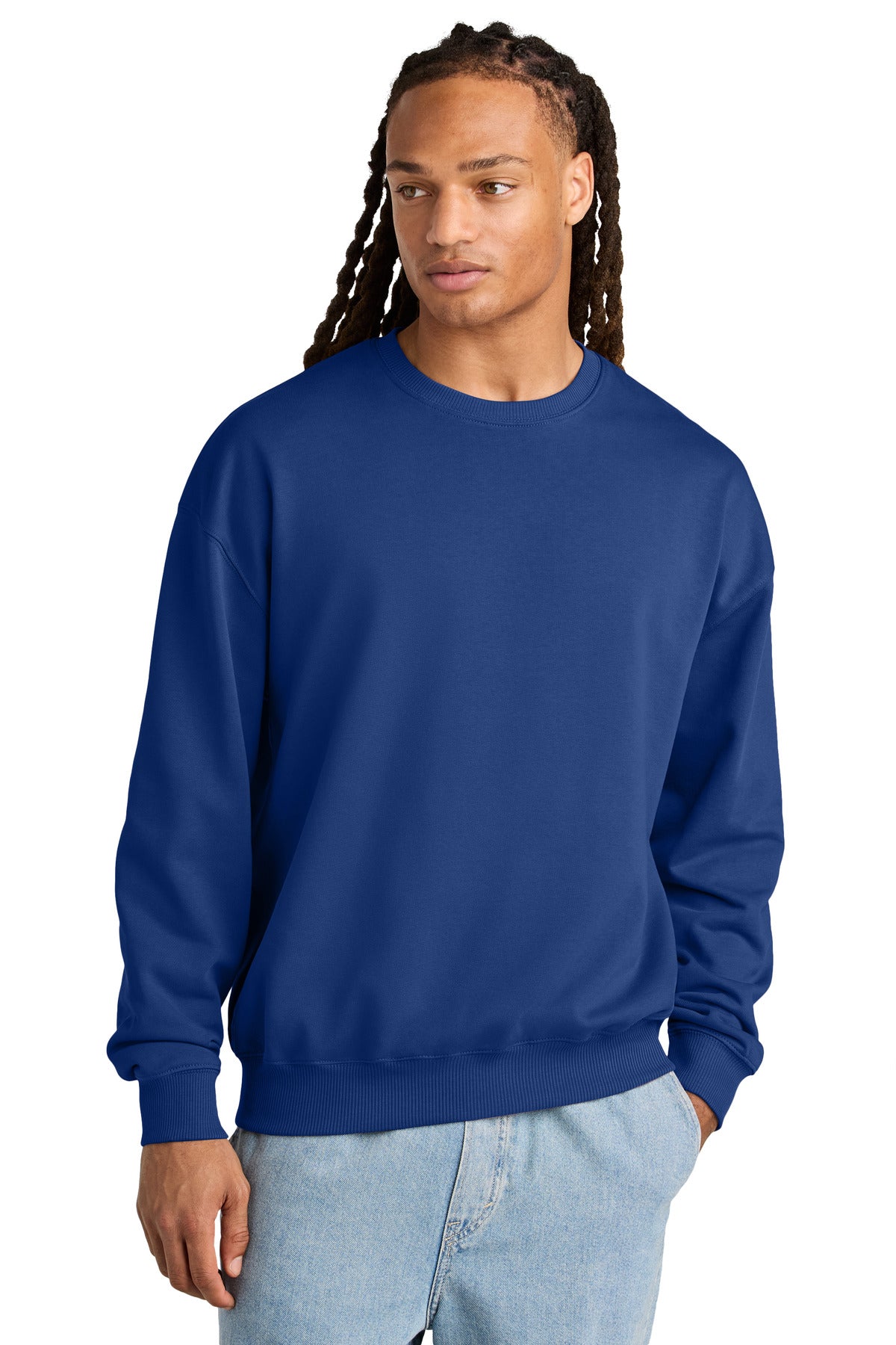 Custom logo Stanley/Stella® Unisex Ledger Dry Crewneck Sweatshirt SXU029 in Worker Blue