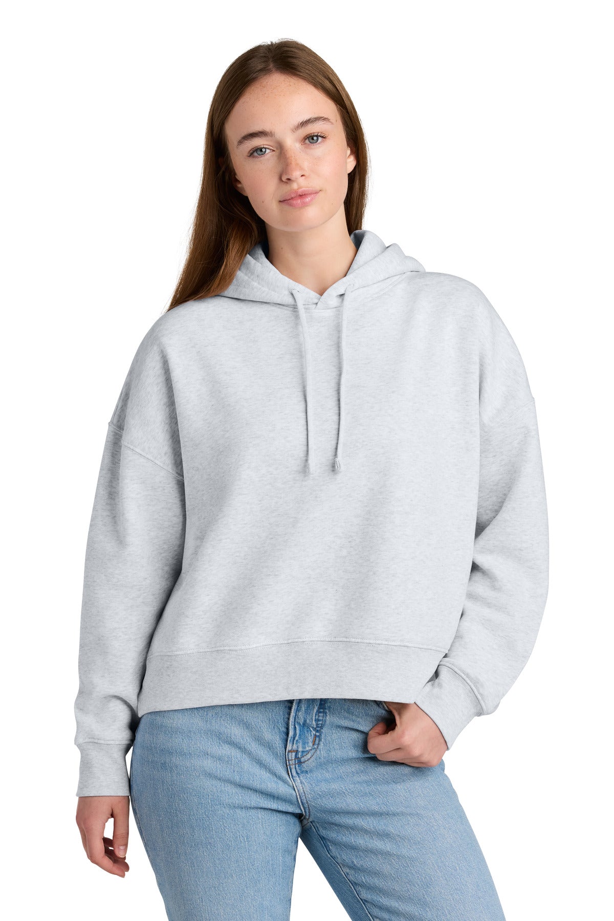 Custom logo Stanley/Stella® Women's Stella Nora Hooded Sweatshirt SXW035 in Cool Heather Grey