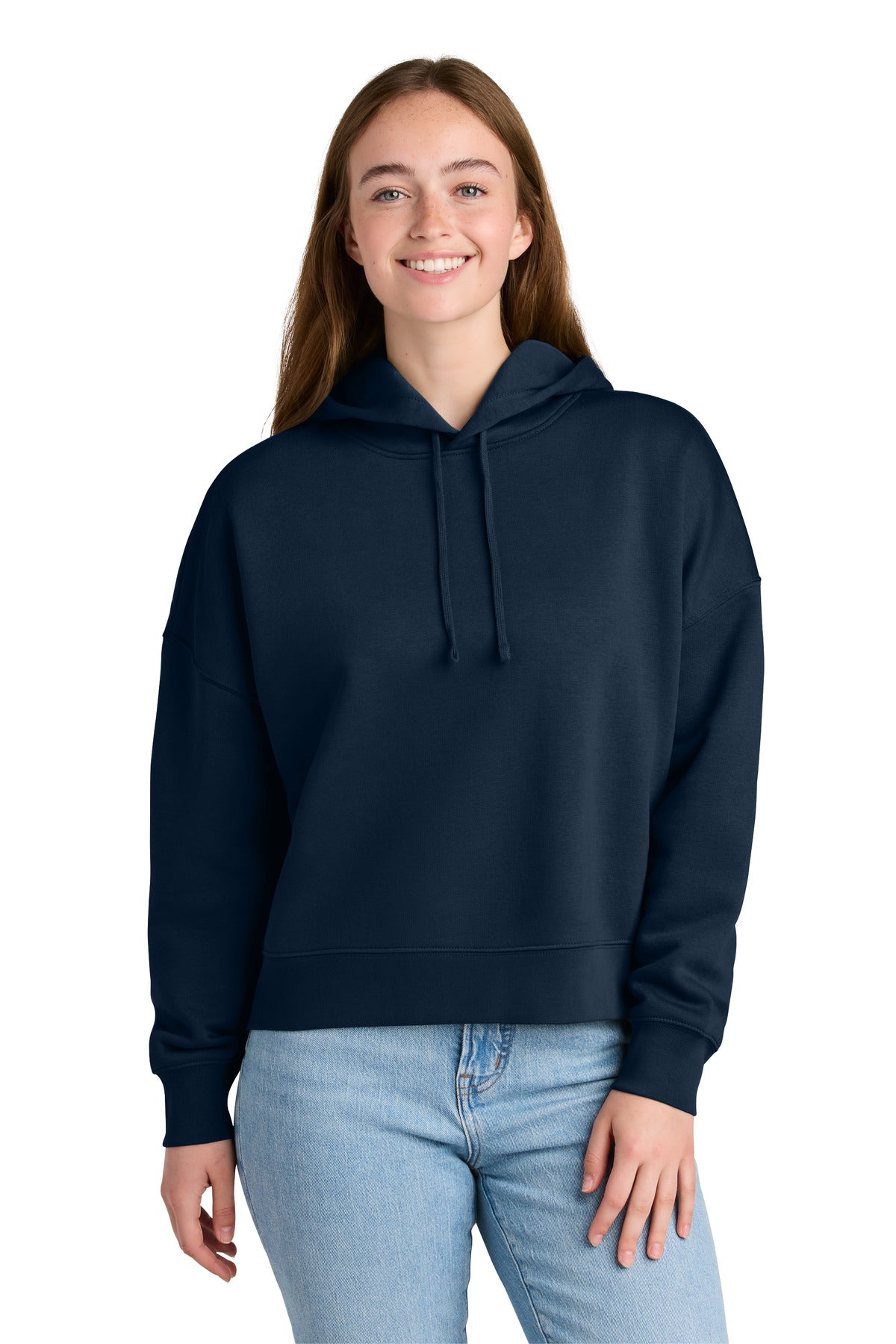 Custom logo Stanley/Stella® Women's Stella Nora Hooded Sweatshirt SXW035 in French Navy