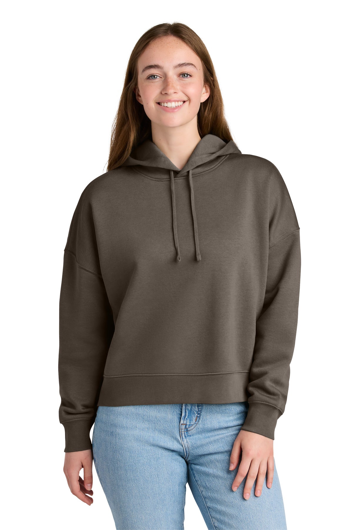 Custom logo Stanley/Stella® Women's Stella Nora Hooded Sweatshirt SXW035 in Mocha