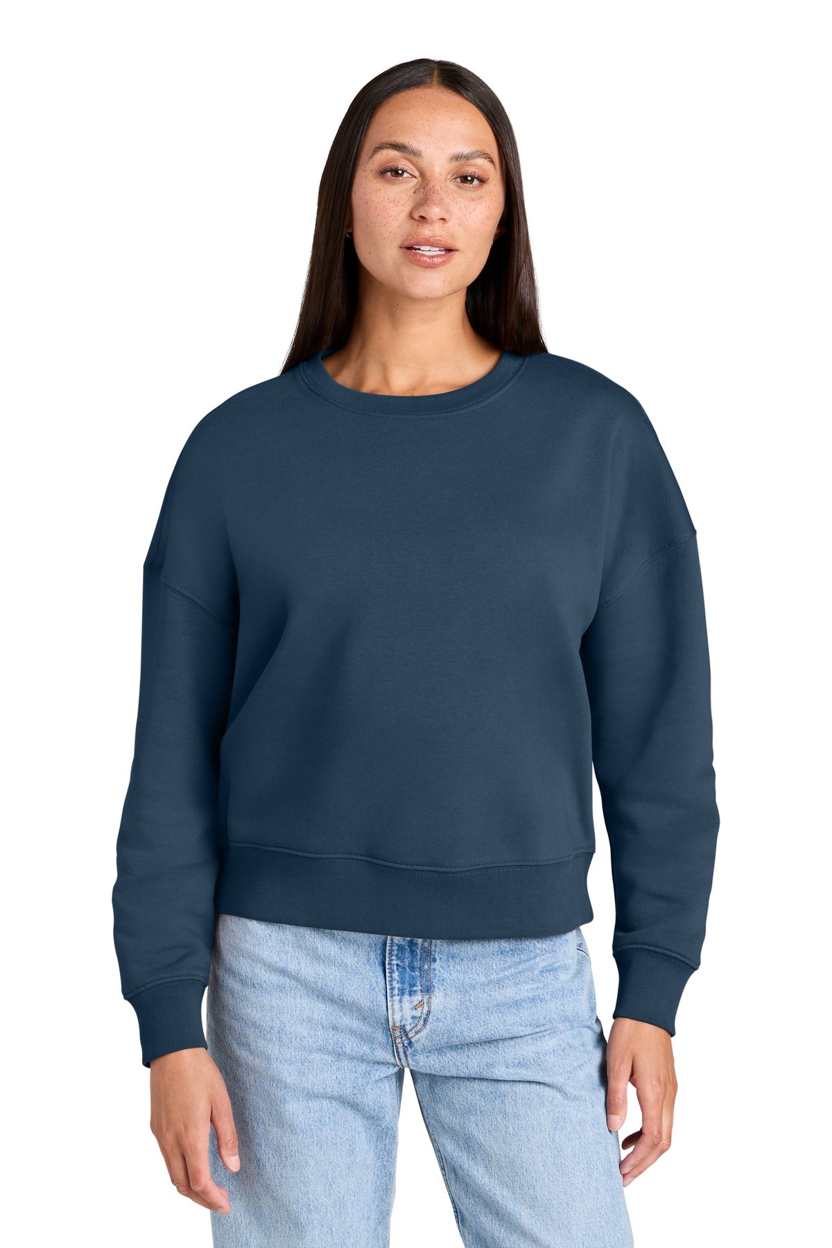 Custom logo Stanley/Stella® Women's Stella Alma Crewneck Sweatshirt SXW036 in Deep Teal