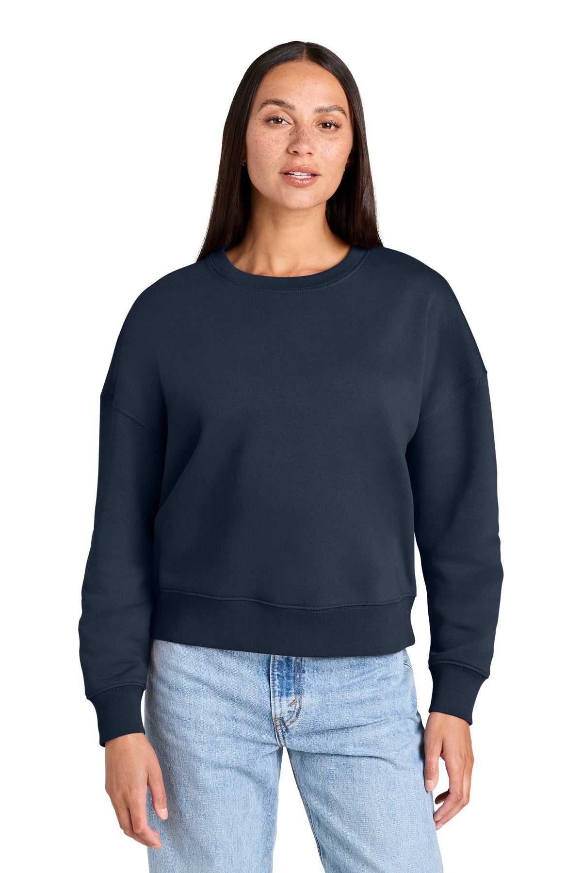Custom logo Stanley/Stella® Women's Stella Alma Crewneck Sweatshirt SXW036 in French Navy