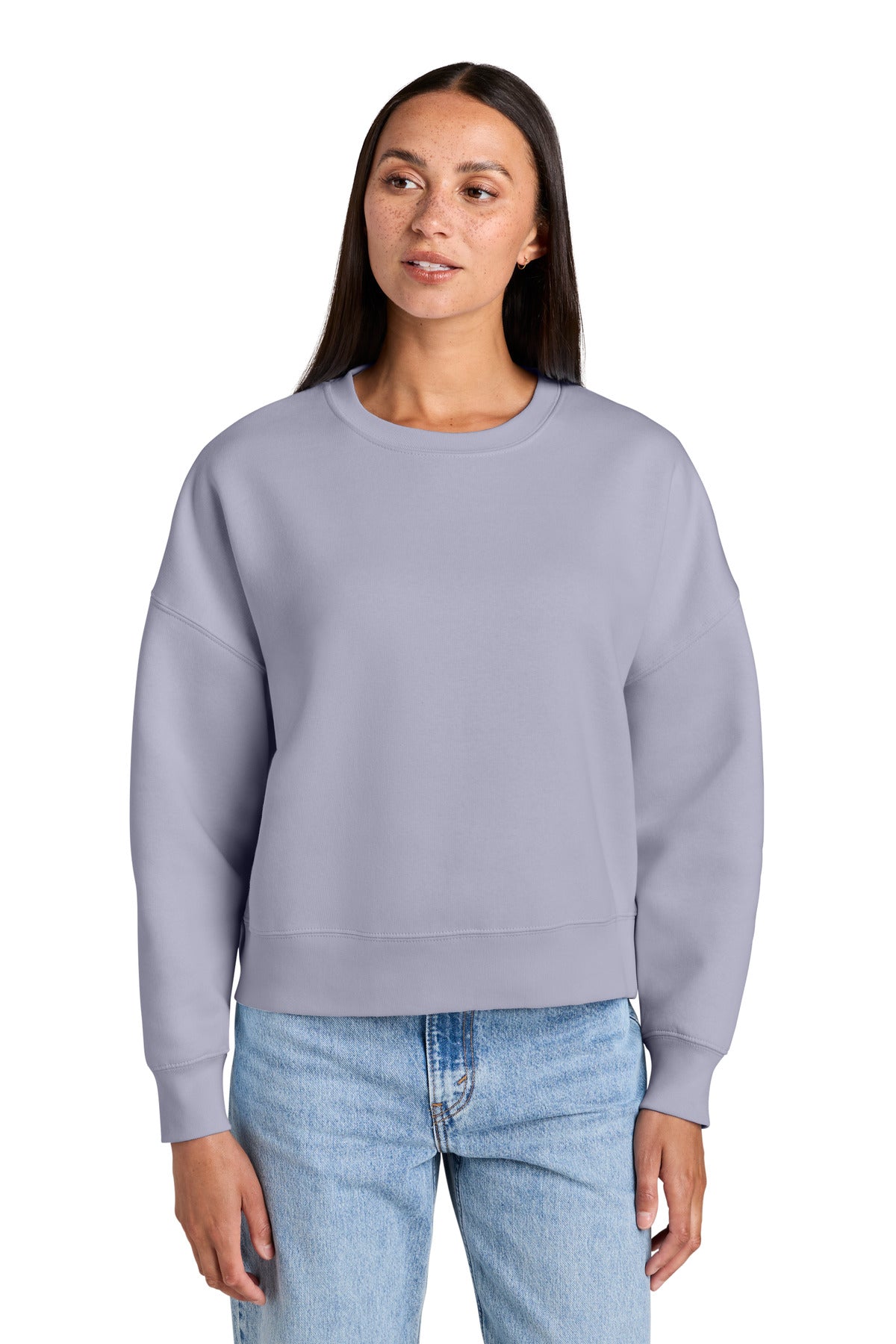 Custom logo Stanley/Stella® Women's Stella Alma Crewneck Sweatshirt SXW036 in Lavender