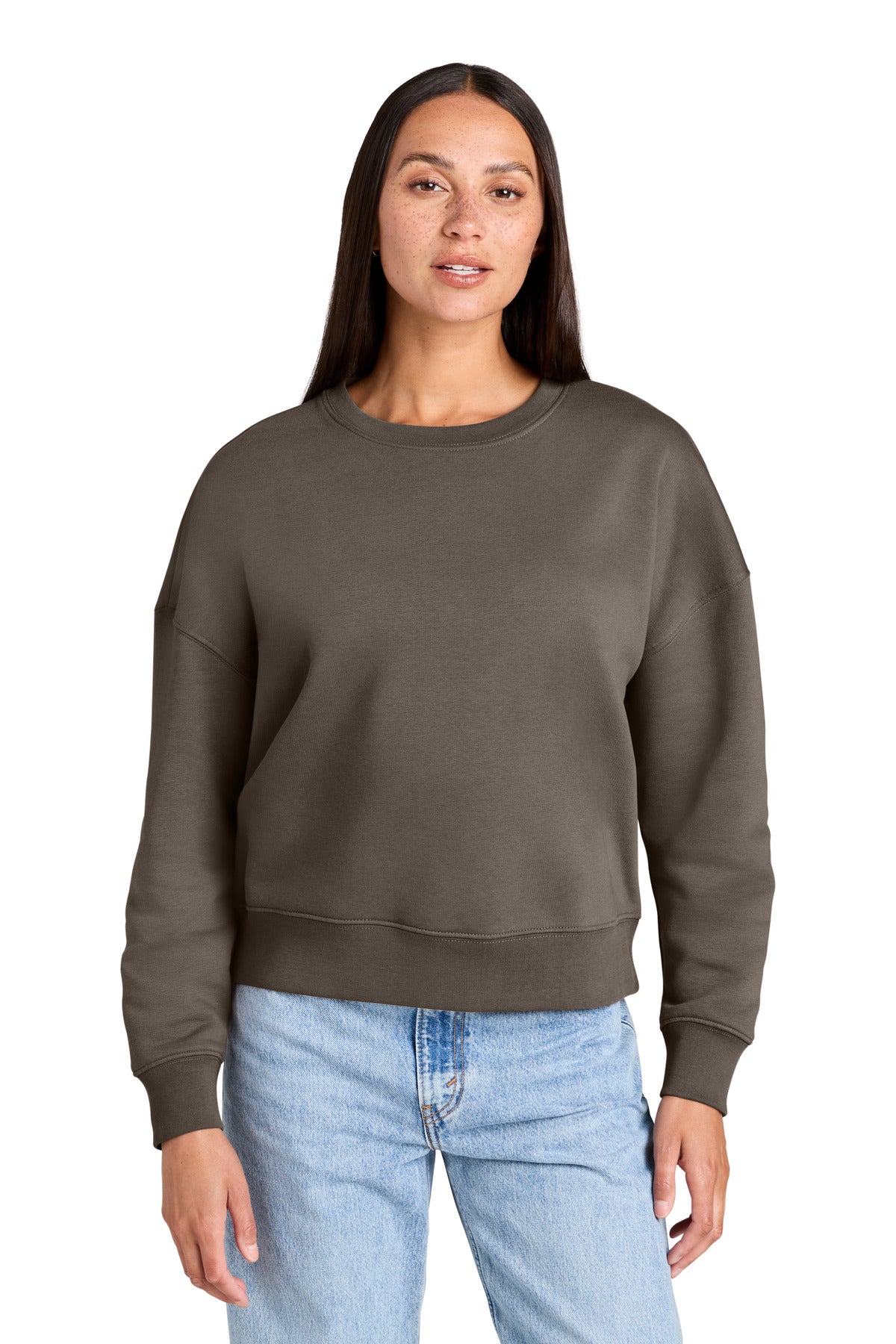Custom logo Stanley/Stella® Women's Stella Alma Crewneck Sweatshirt SXW036 in Mocha