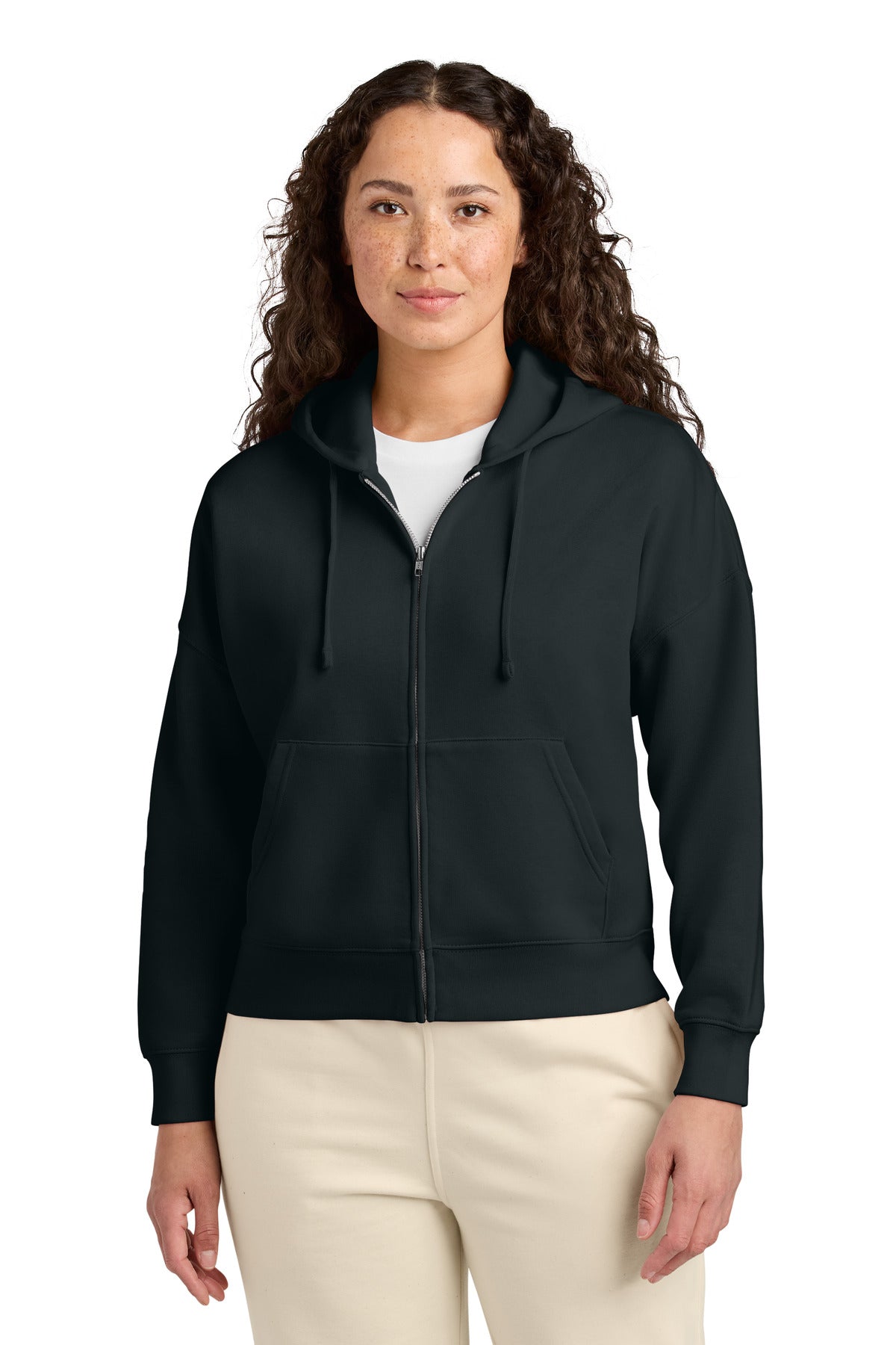 Custom logo Stanley/Stella® Women's Stella Ida Full-Zip Hooded Sweatshirt SXW037 in Black