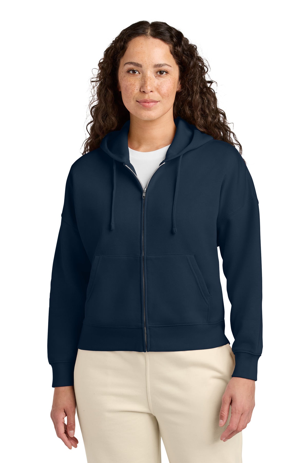 Custom logo Stanley/Stella® Women's Stella Ida Full-Zip Hooded Sweatshirt SXW037 in French Navy