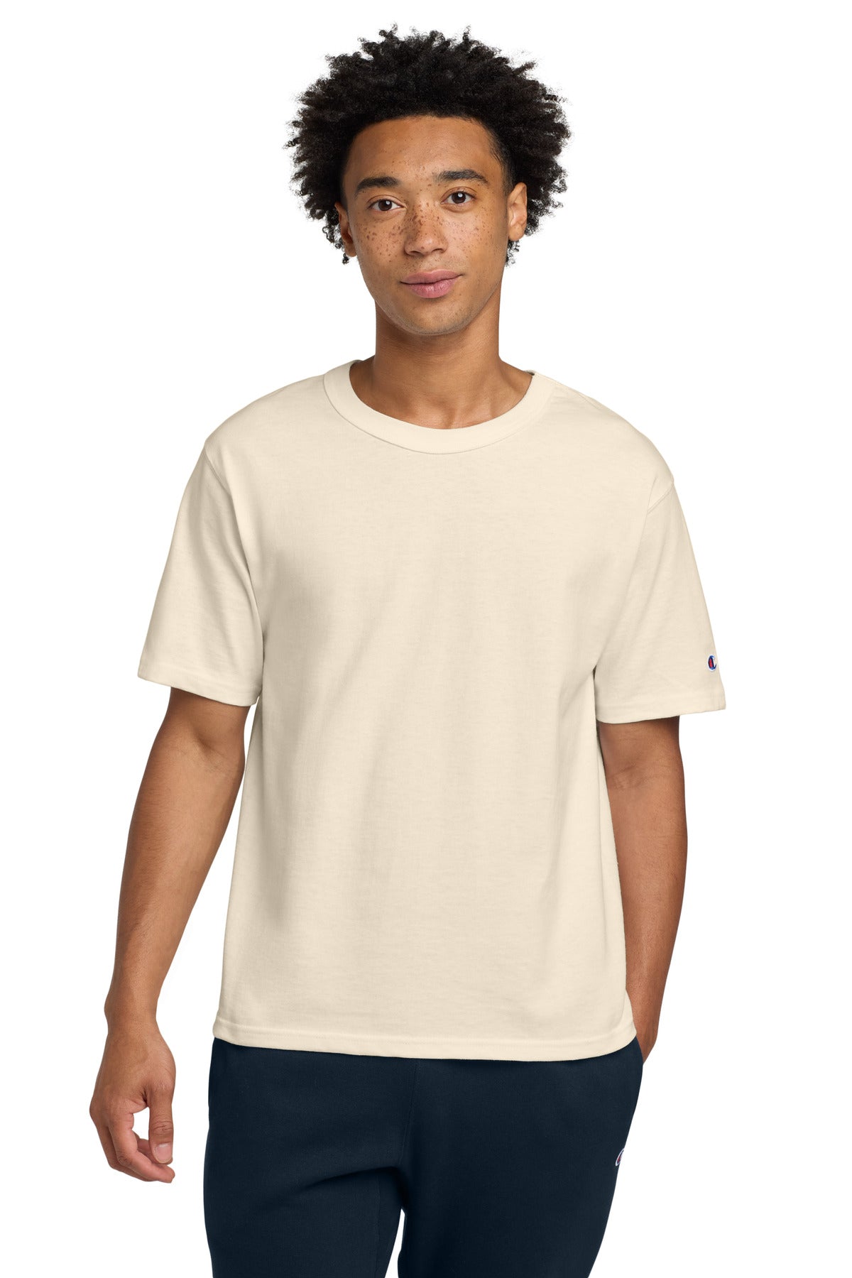 Custom logo Champion ®  Heritage 7-Oz. Jersey Tee T105 in Natural