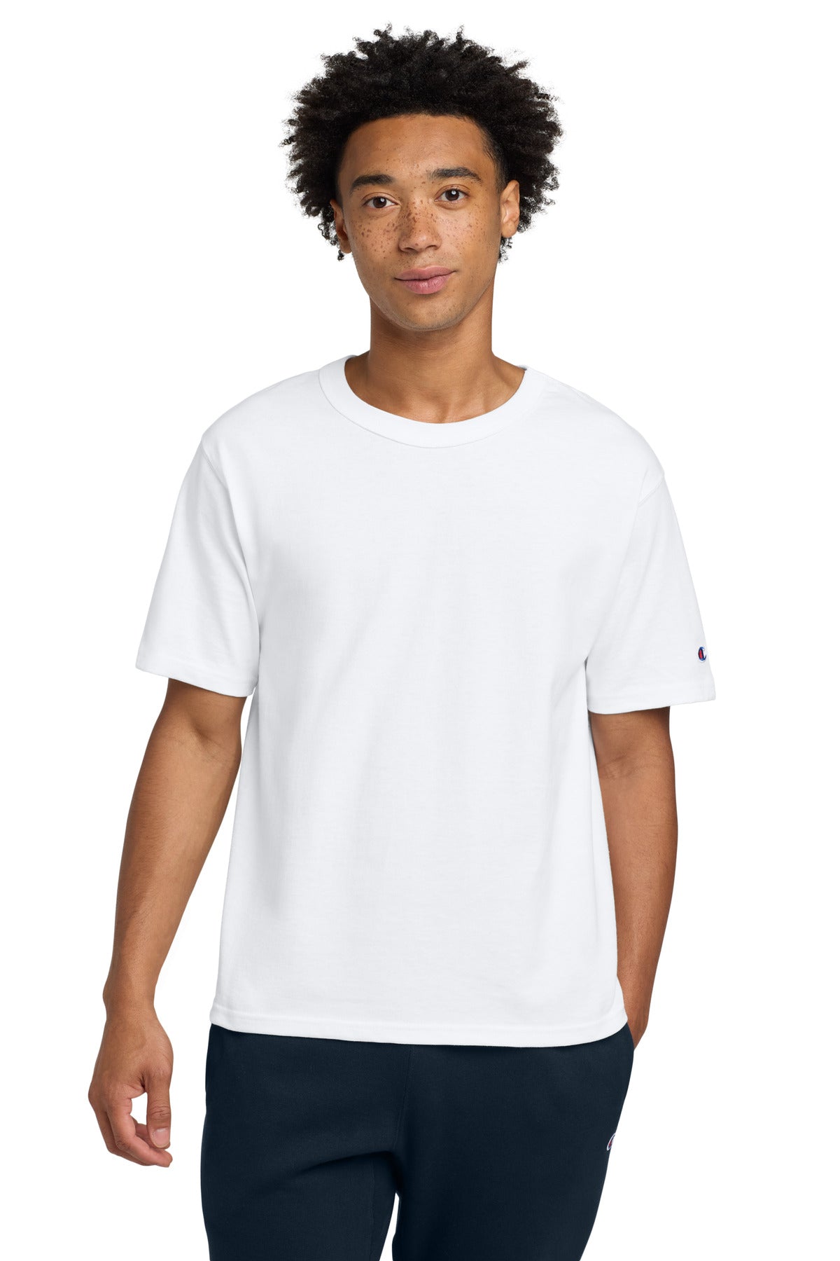 Custom logo Champion ®  Heritage 7-Oz. Jersey Tee T105 in White