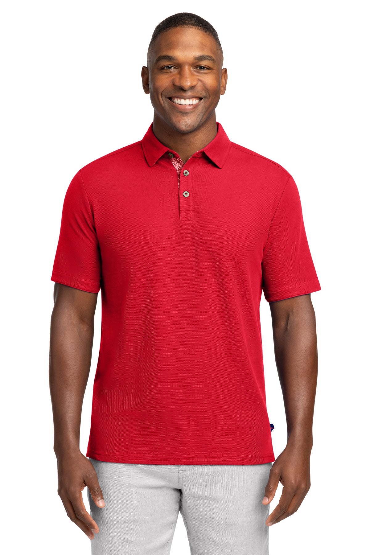 Custom logo LIMITED EDITION Tommy Bahama® 5 O'Clock Polo T223508TB in Poinsettia Red