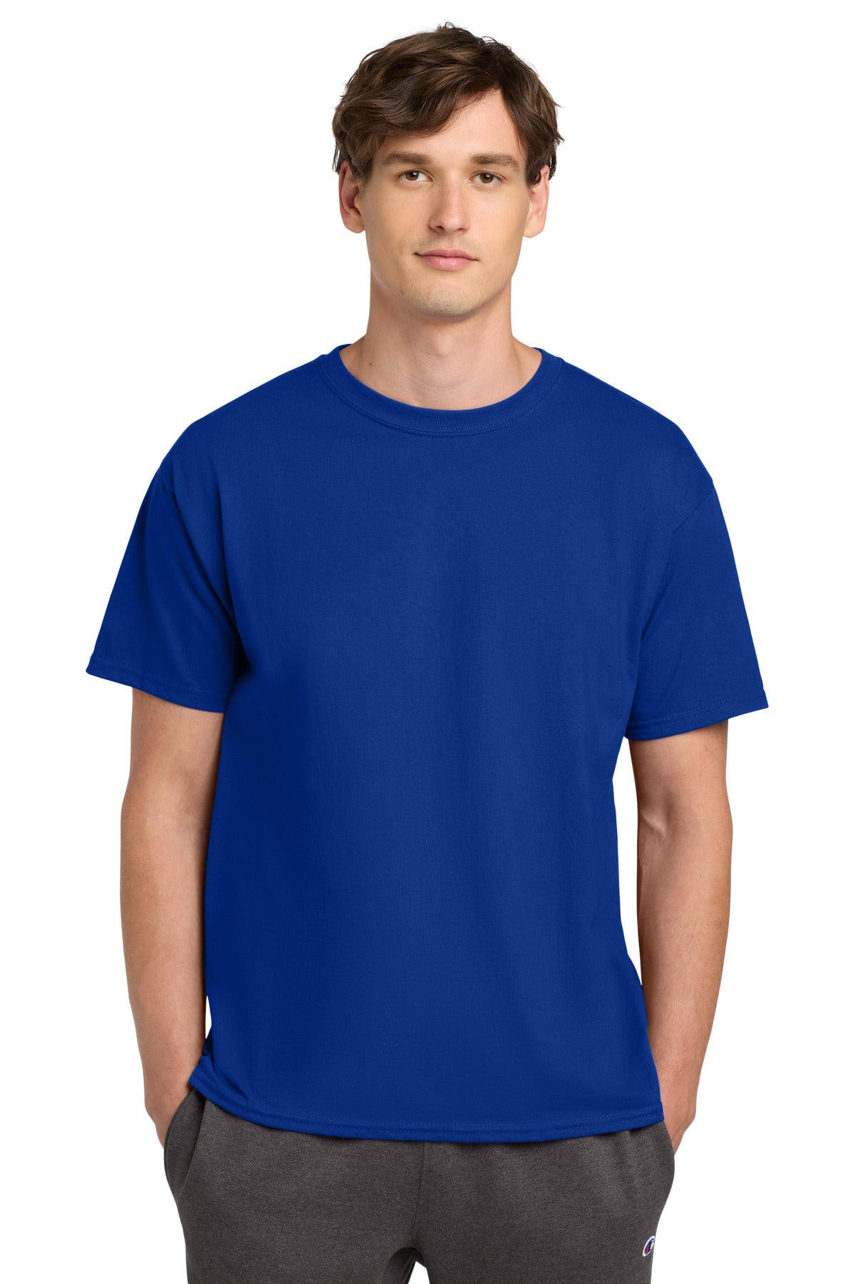 Custom logo Champion ®  Heritage 6-Oz. Jersey Tee T425 in Athletic Royal