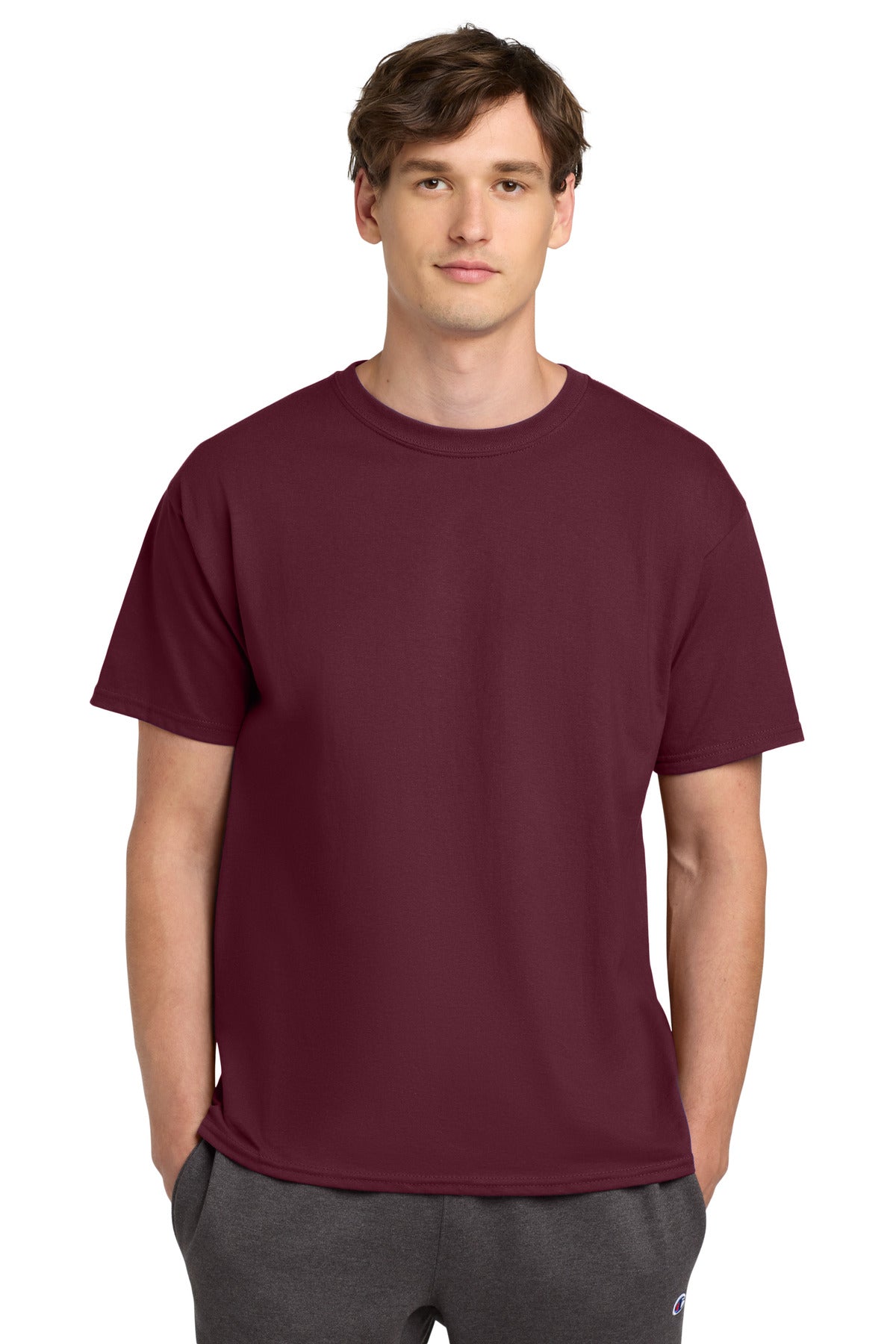 Custom logo Champion ®  Heritage 6-Oz. Jersey Tee T425 in Cardinal