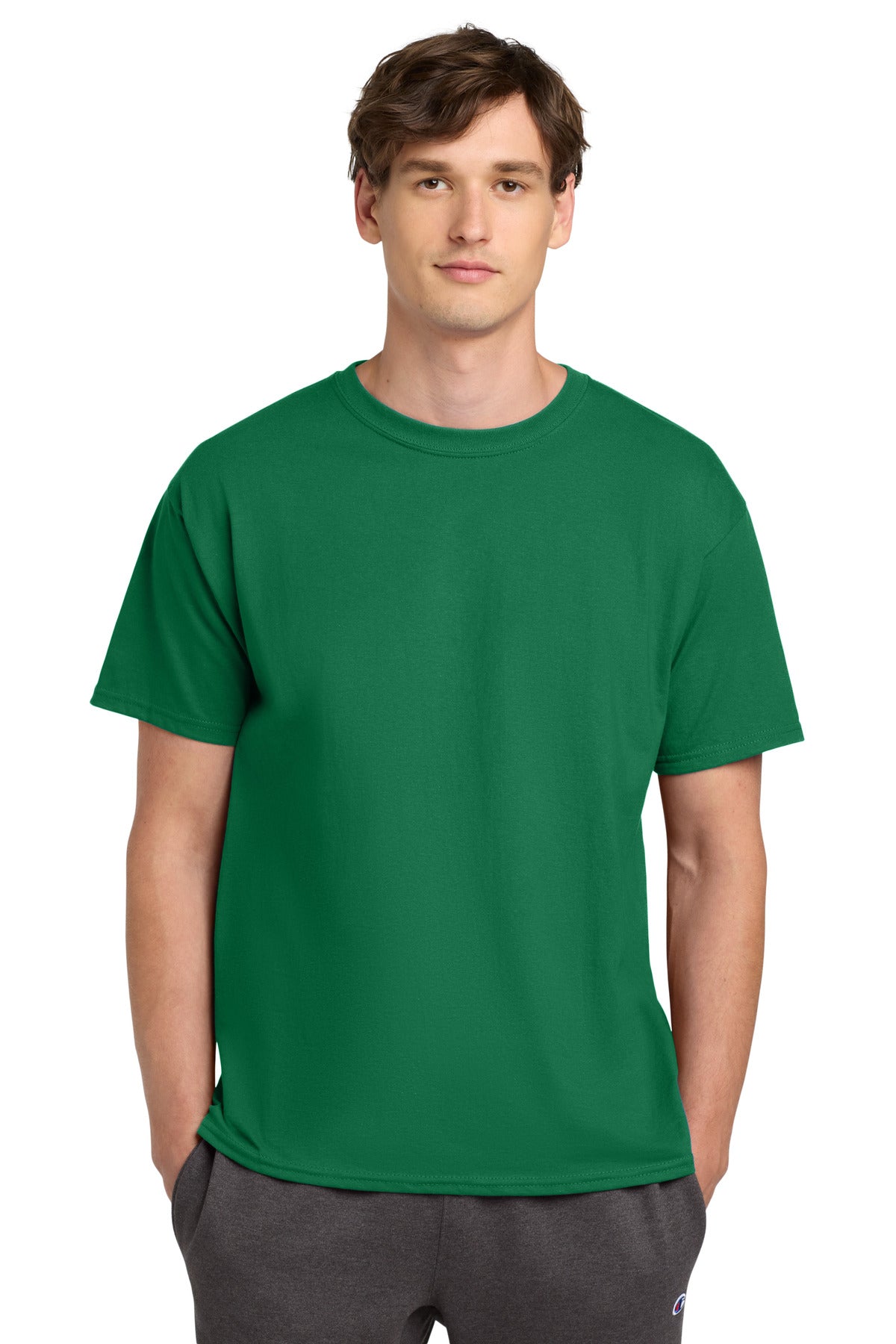 Custom logo Champion ®  Heritage 6-Oz. Jersey Tee T425 in Kelly Green